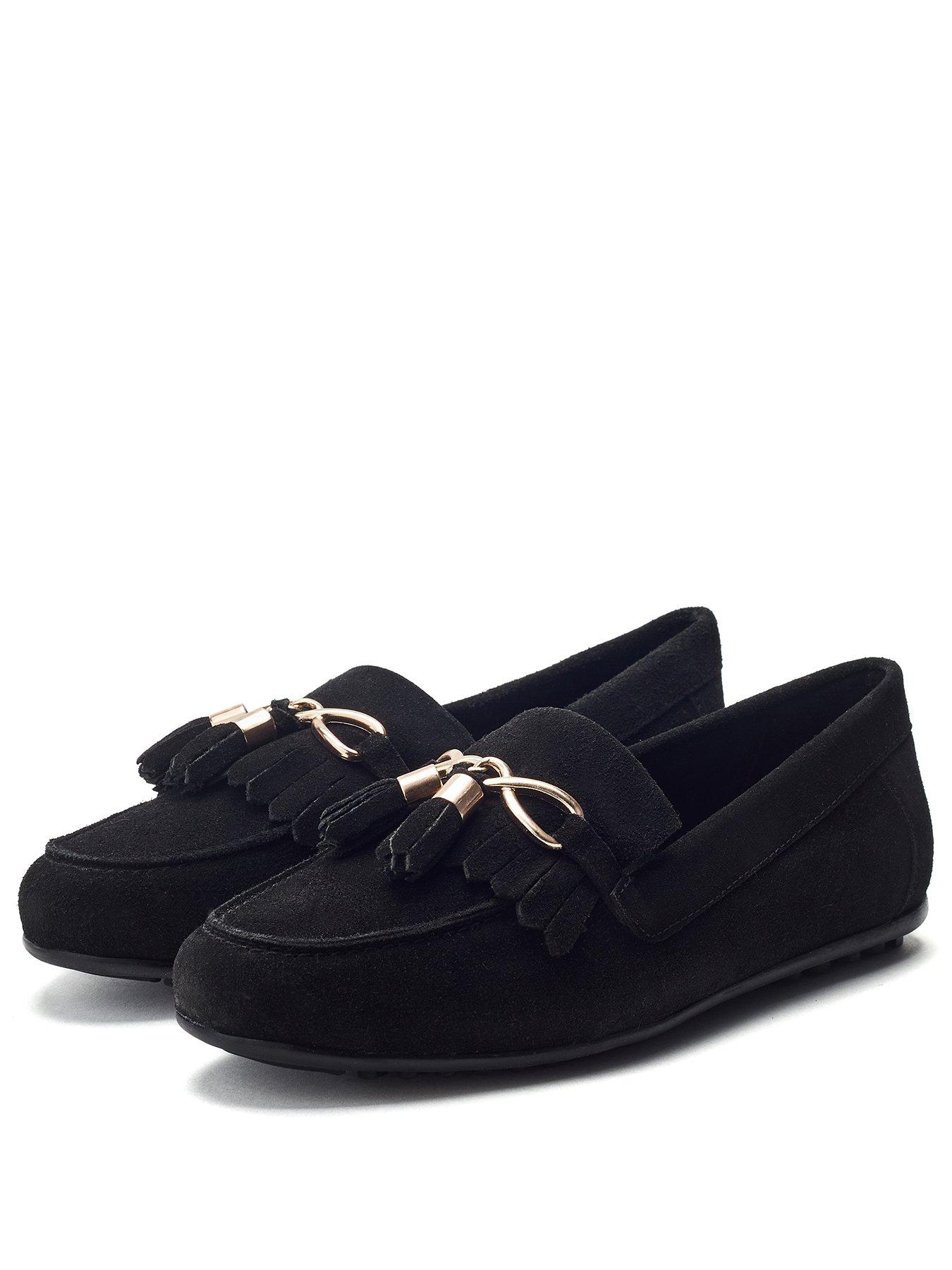 Image 2 of 5 of Moda In Pelle Essana Suede Loafer - Black