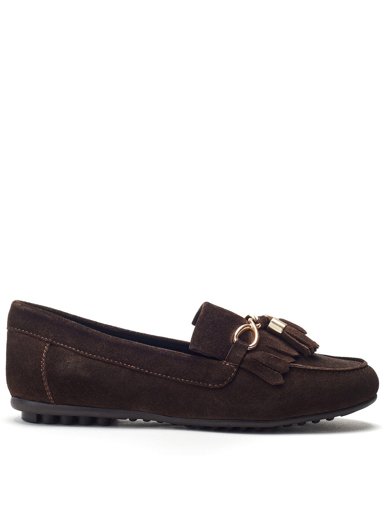 Image 1 of 4 of Moda In Pelle Essana Suede Loafer - Brown