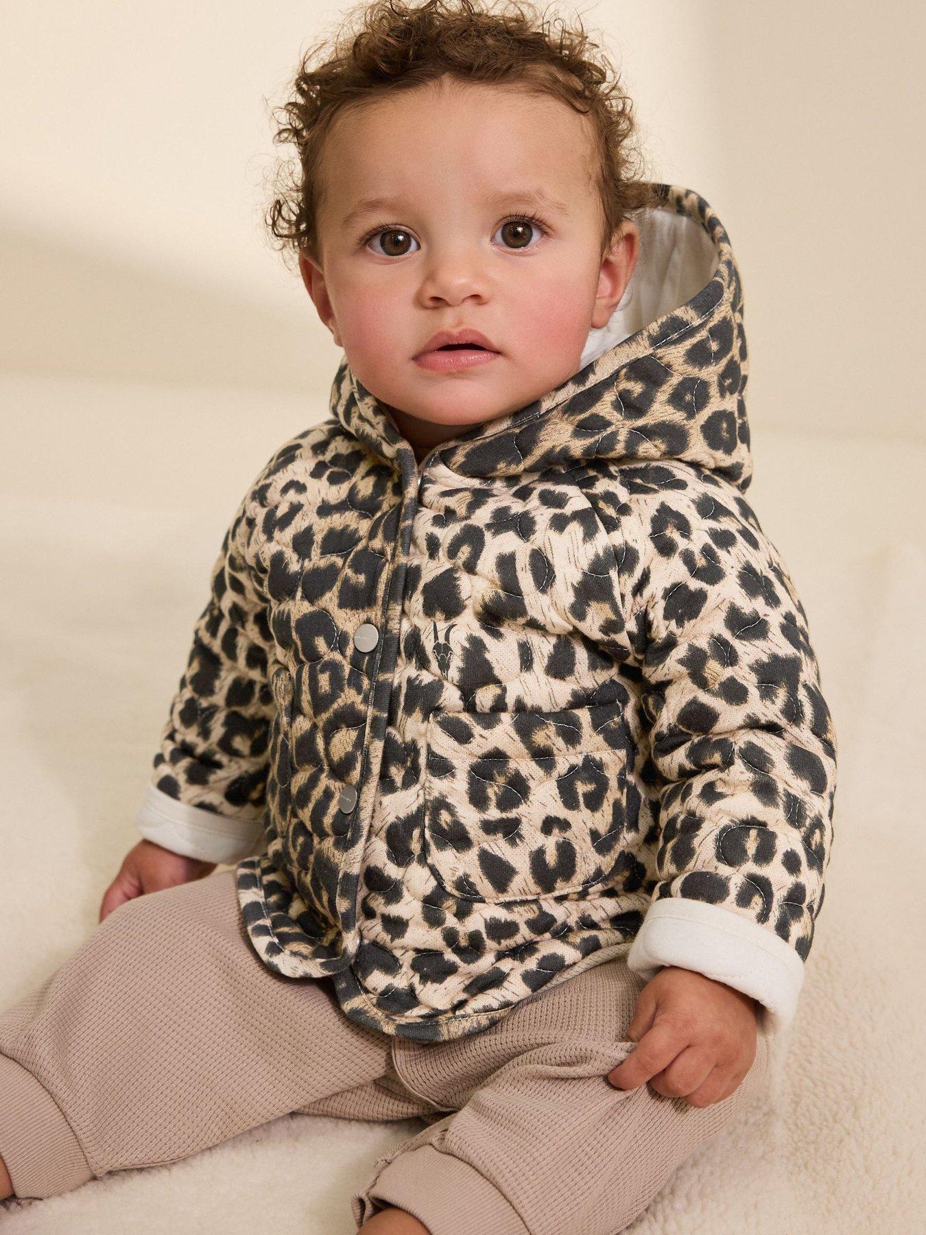 smALLSAINTS Baby Girls Leopard Jacket - Multi