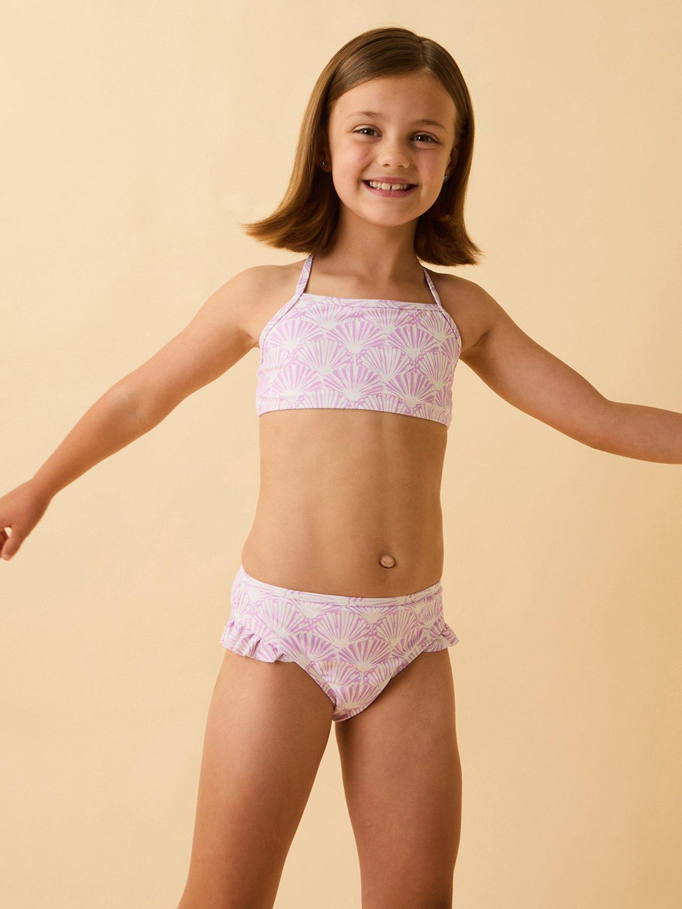 Accessorize Girls Shell Print Bikini - Light Purple