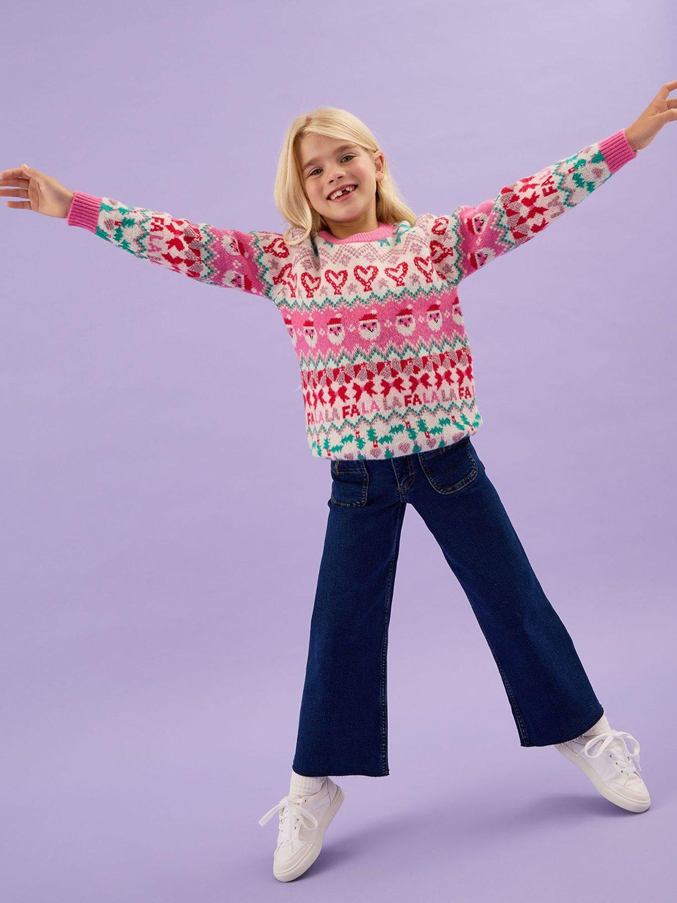 Accessorize Girls Christmas Jumper - Multi