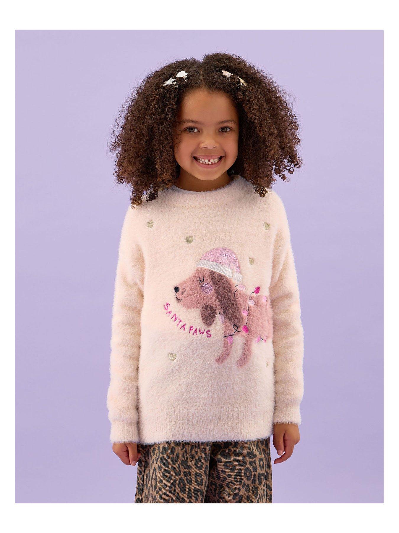 accessorize-girls-sausage-dog-christmas-jumper-light-cream