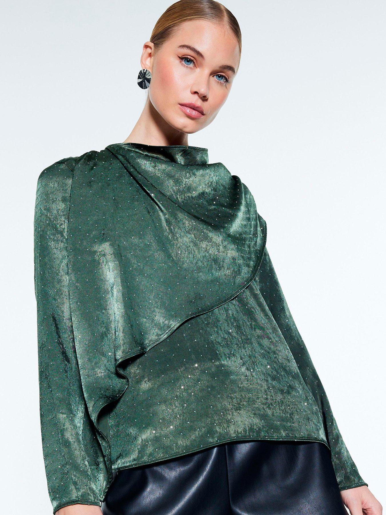 river-island-cowl-neck-studded-blouse-green
