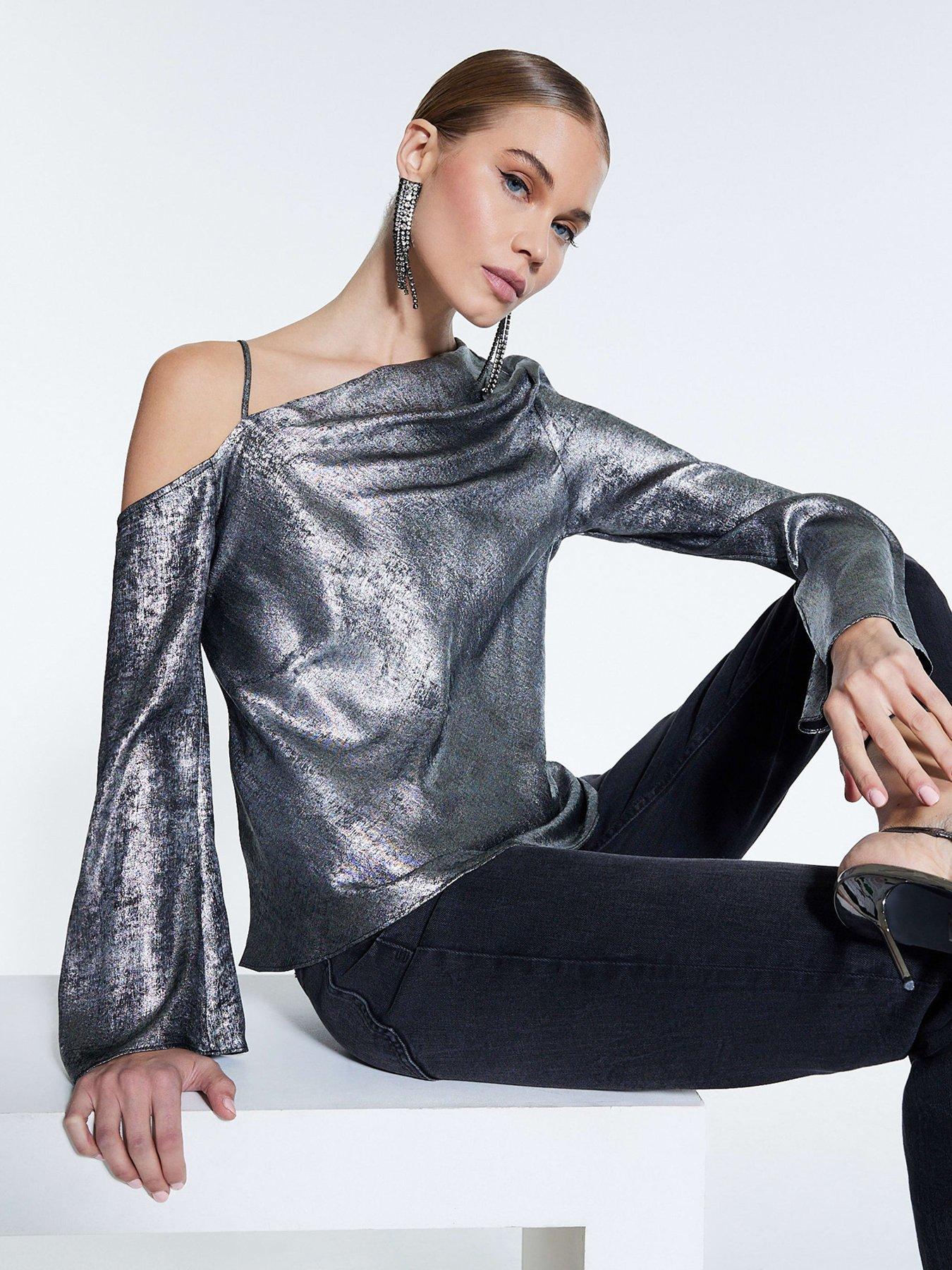 river-island-metallic-one-shoulder-top-silver