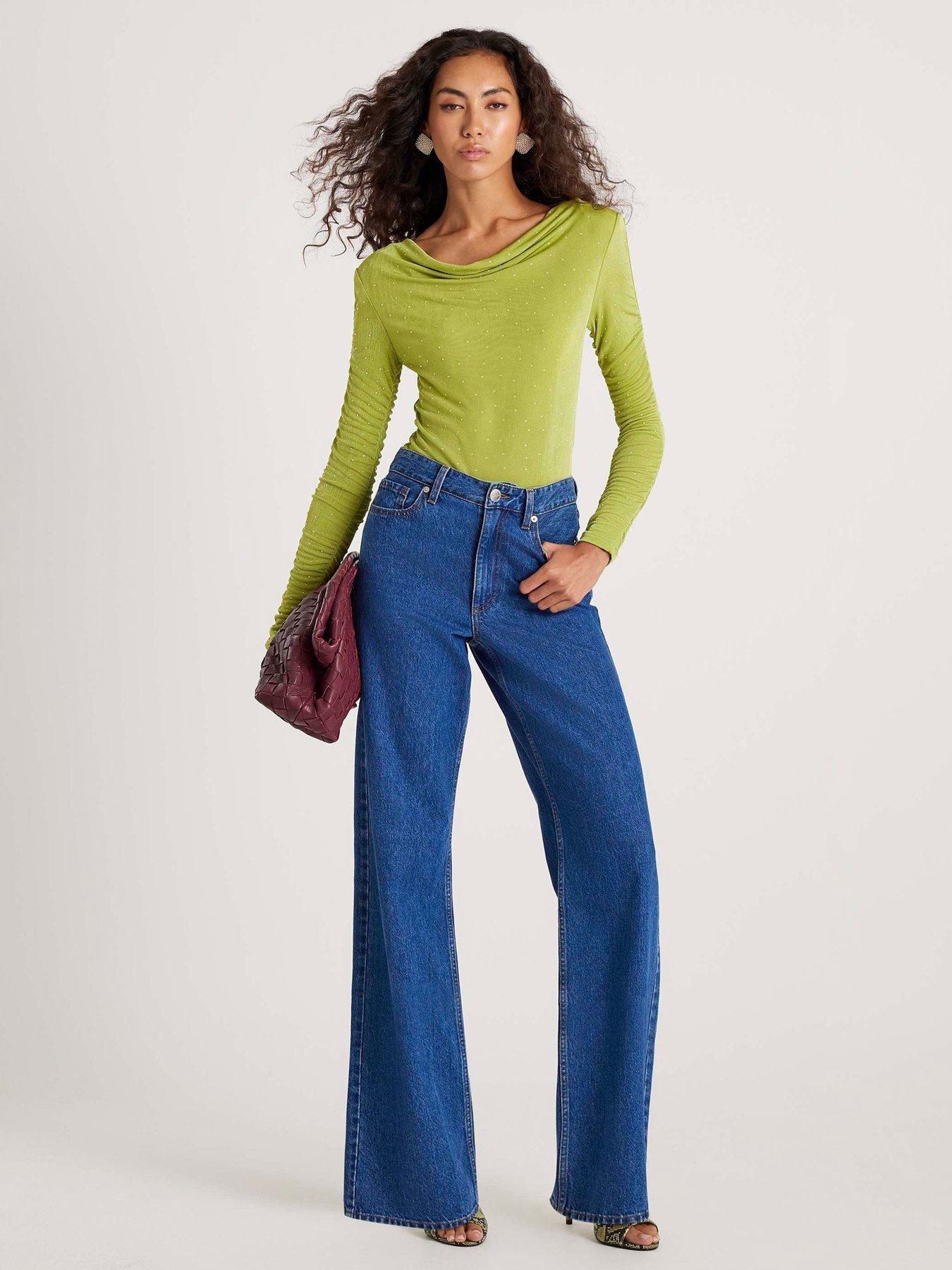 river-island-long-sleeve-hotfix-ruched-sleeve-body-greenback