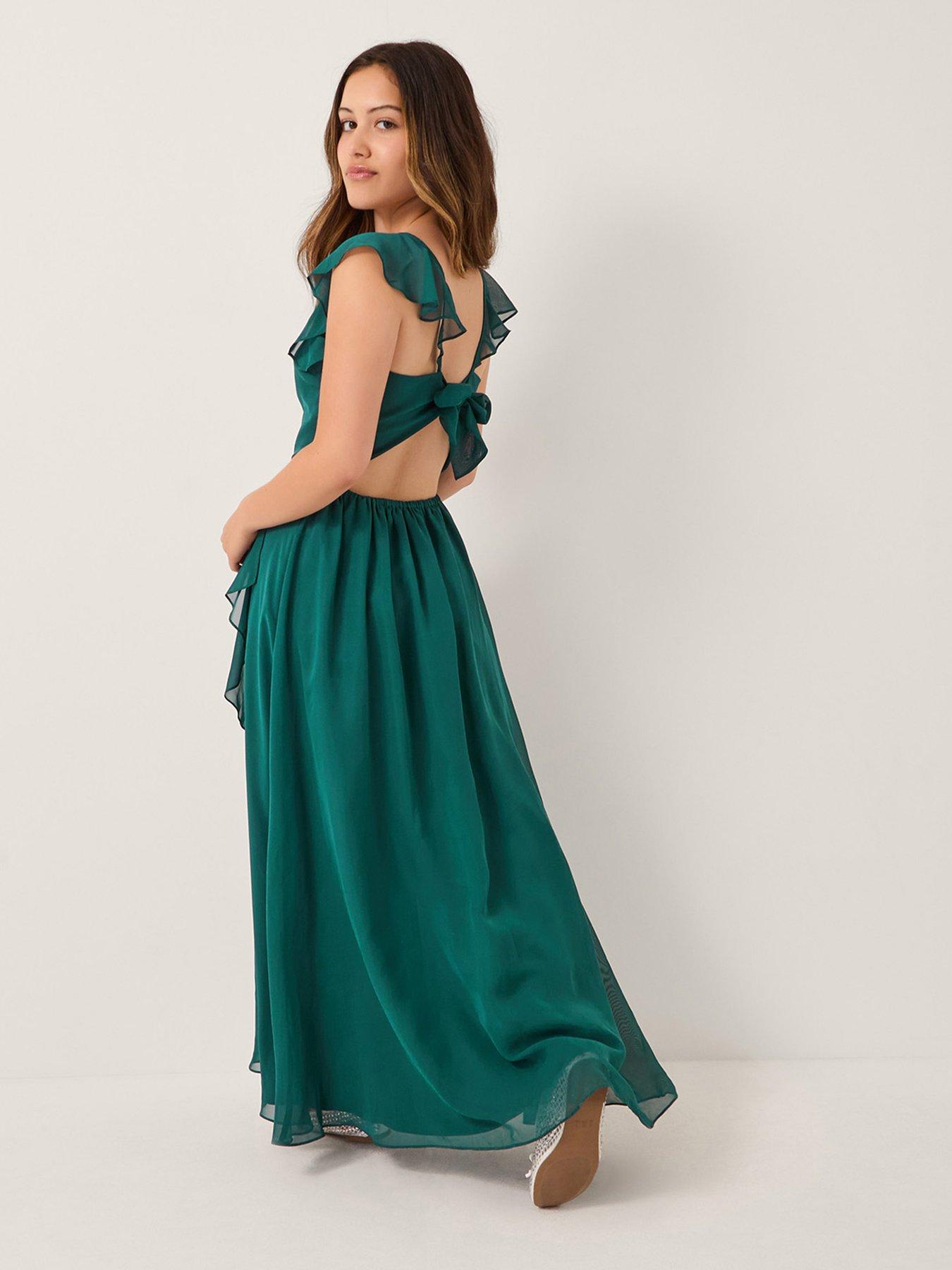 Monsoon Girls Indie Tie Back Prom Dress - Green