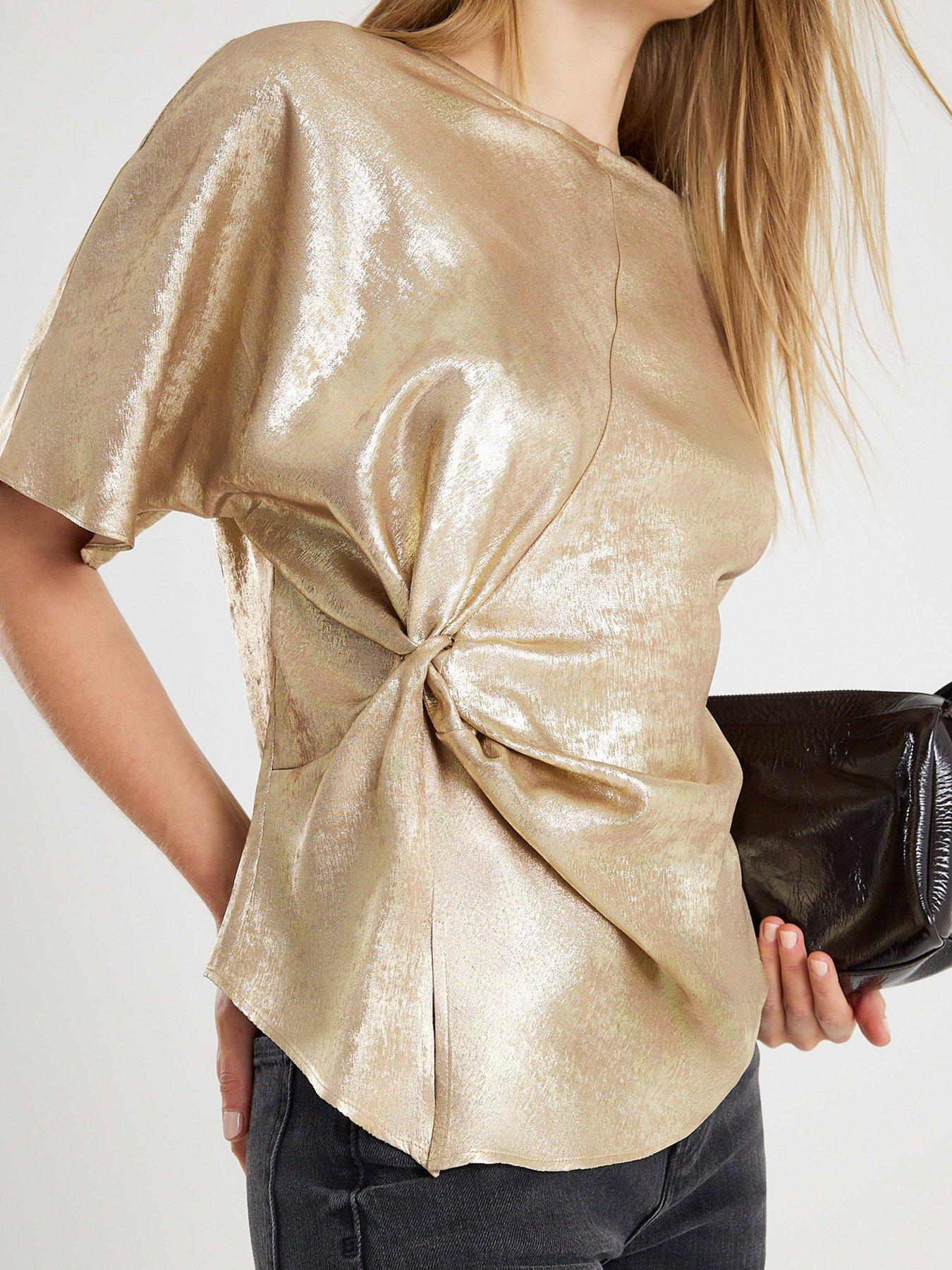 river-island-knot-front-tshirt-goldoutfit