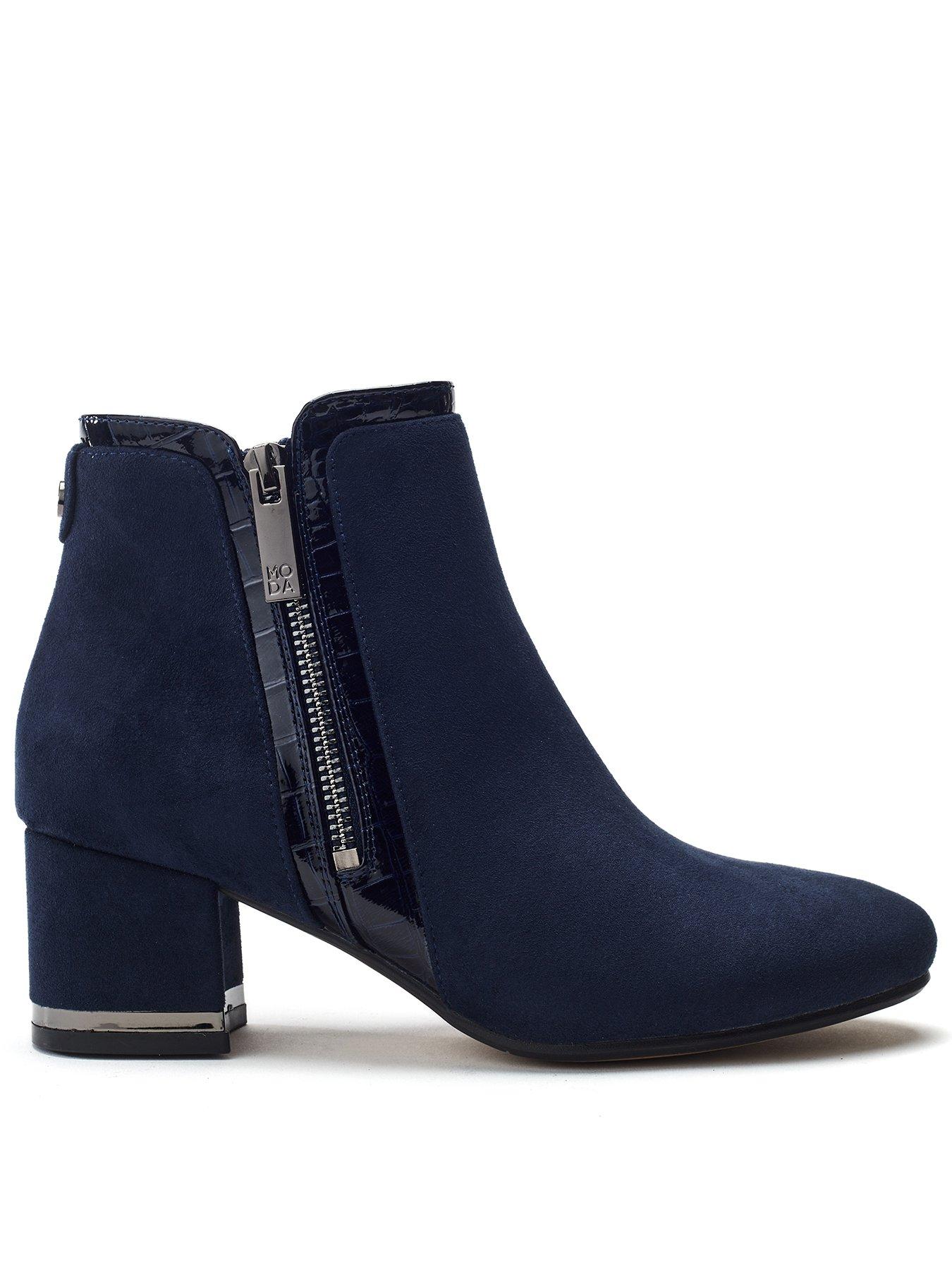 Moda In Pelle Pajor Heeled Ankle Boot - Navy
