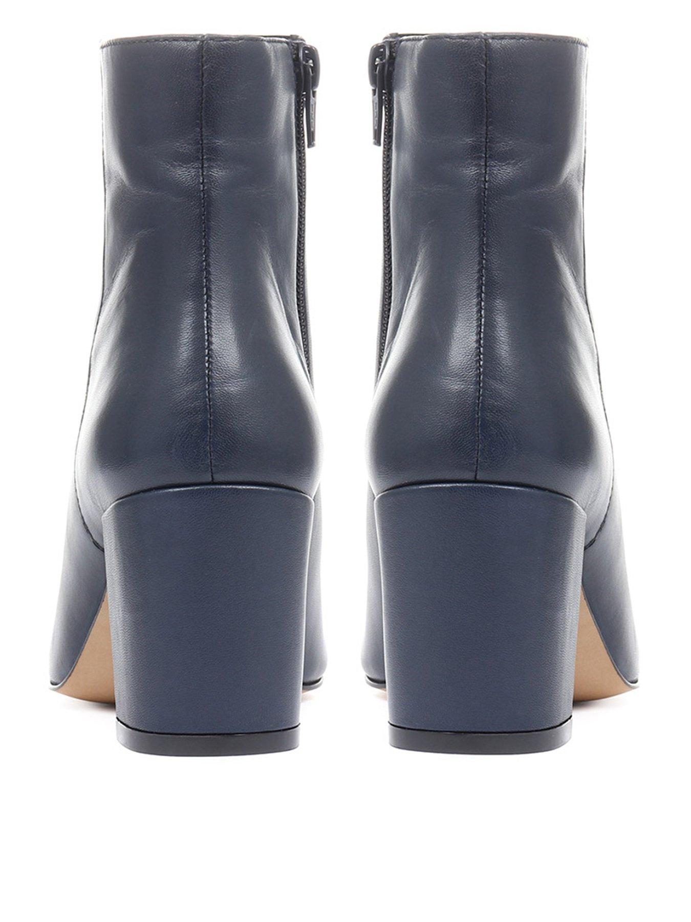Image 3 of 5 of Jones Bootmaker Neptune Heeled Ankle Boot - Navy