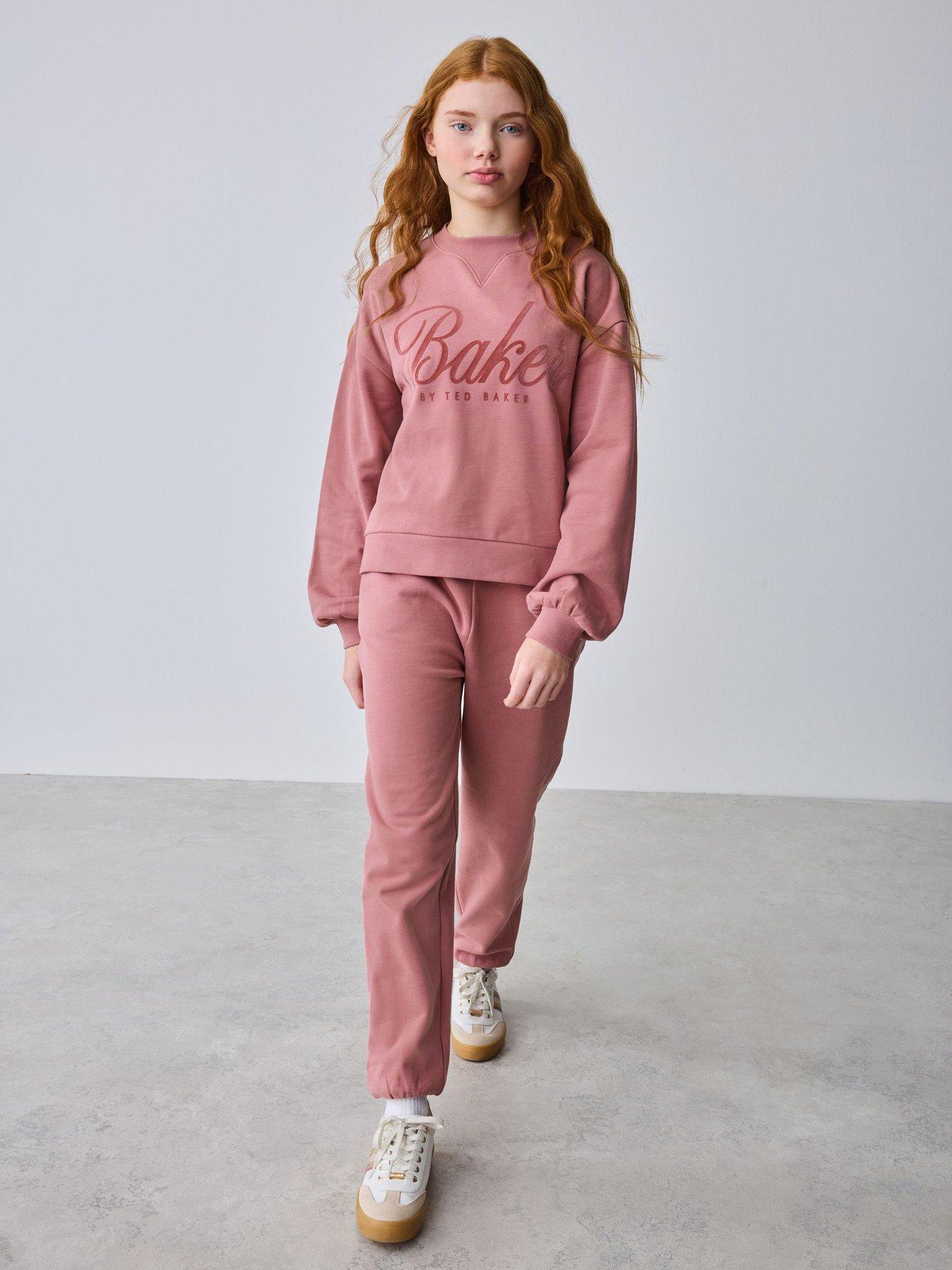 Ted Baker Older Girls Logo Sweat Set - Pink