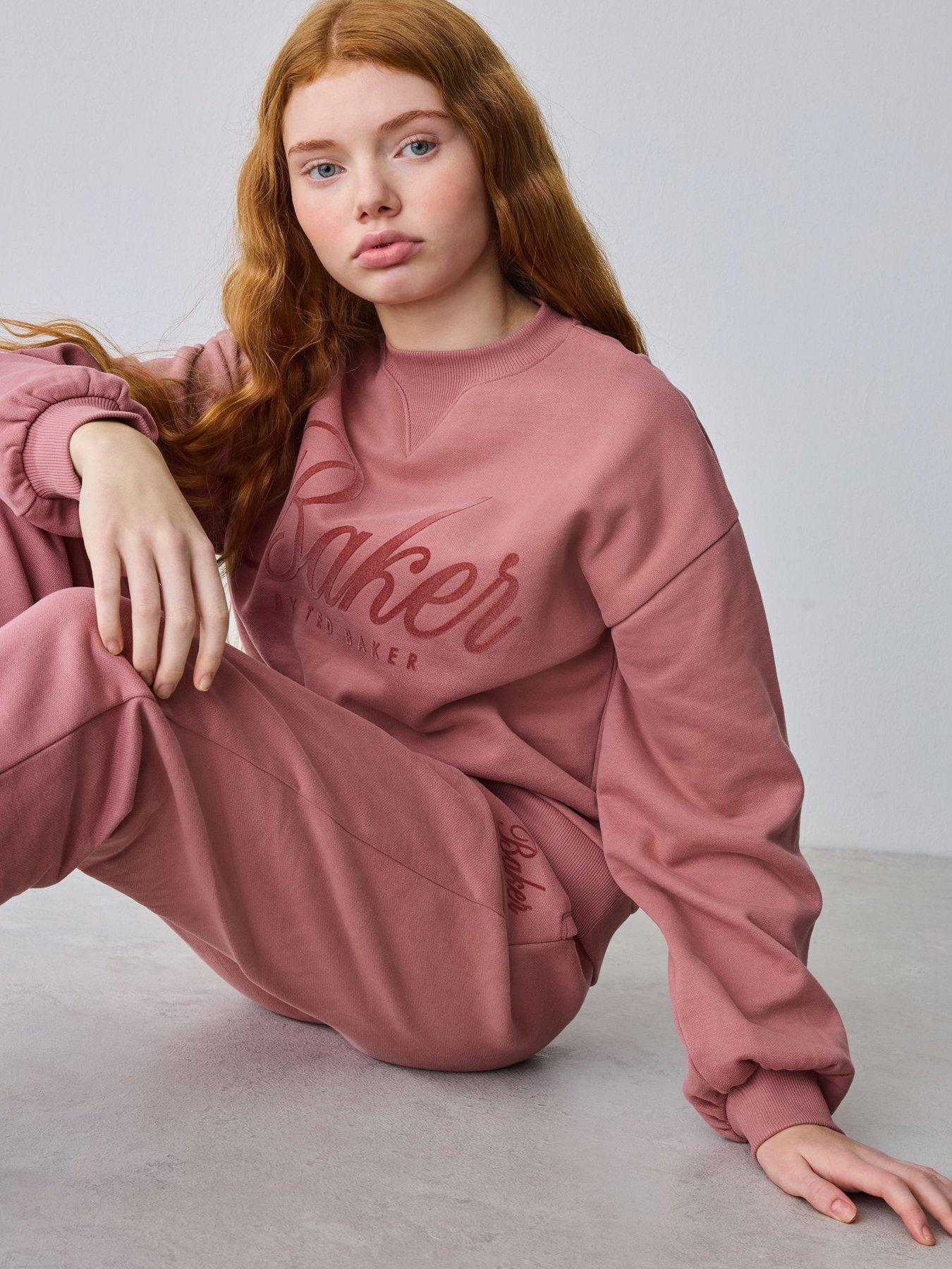 ted-baker-older-girls-logo-sweat-set-pinkback