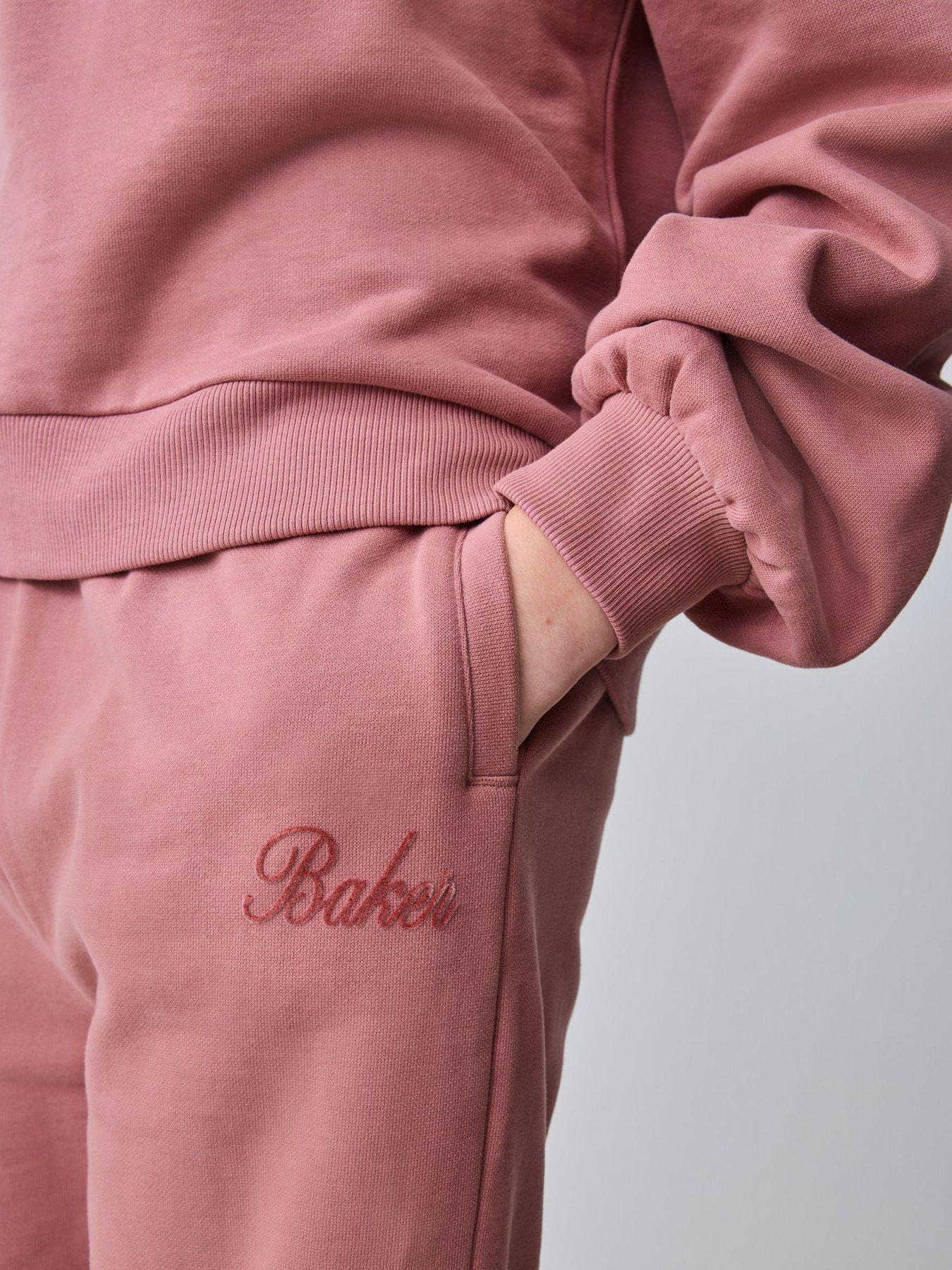 ted-baker-older-girls-logo-sweat-set-pinkoutfit