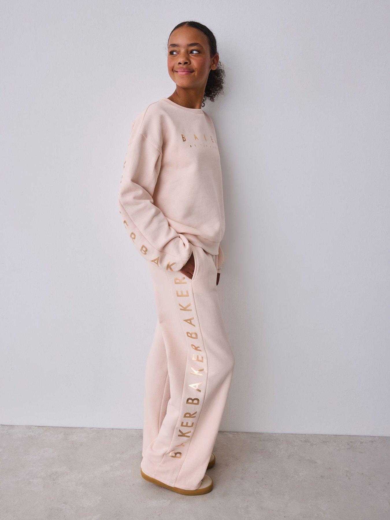 Ted Baker Older Girls Wide Leg Sweatshirt Set - Pink