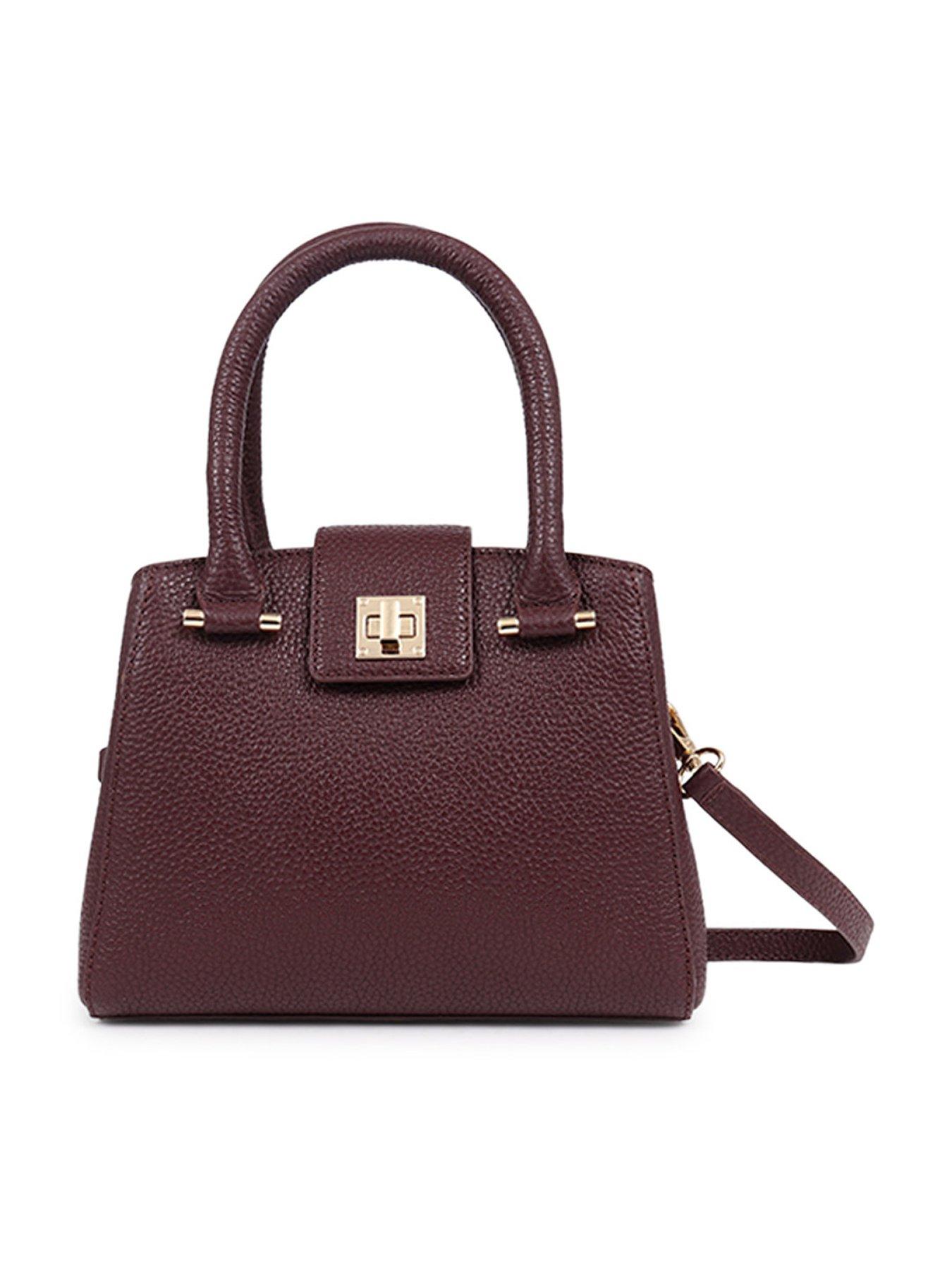 Image 1 of 4 of Jones The Bootmaker Whimsy Leather Shoulder Bag - Burgundy
