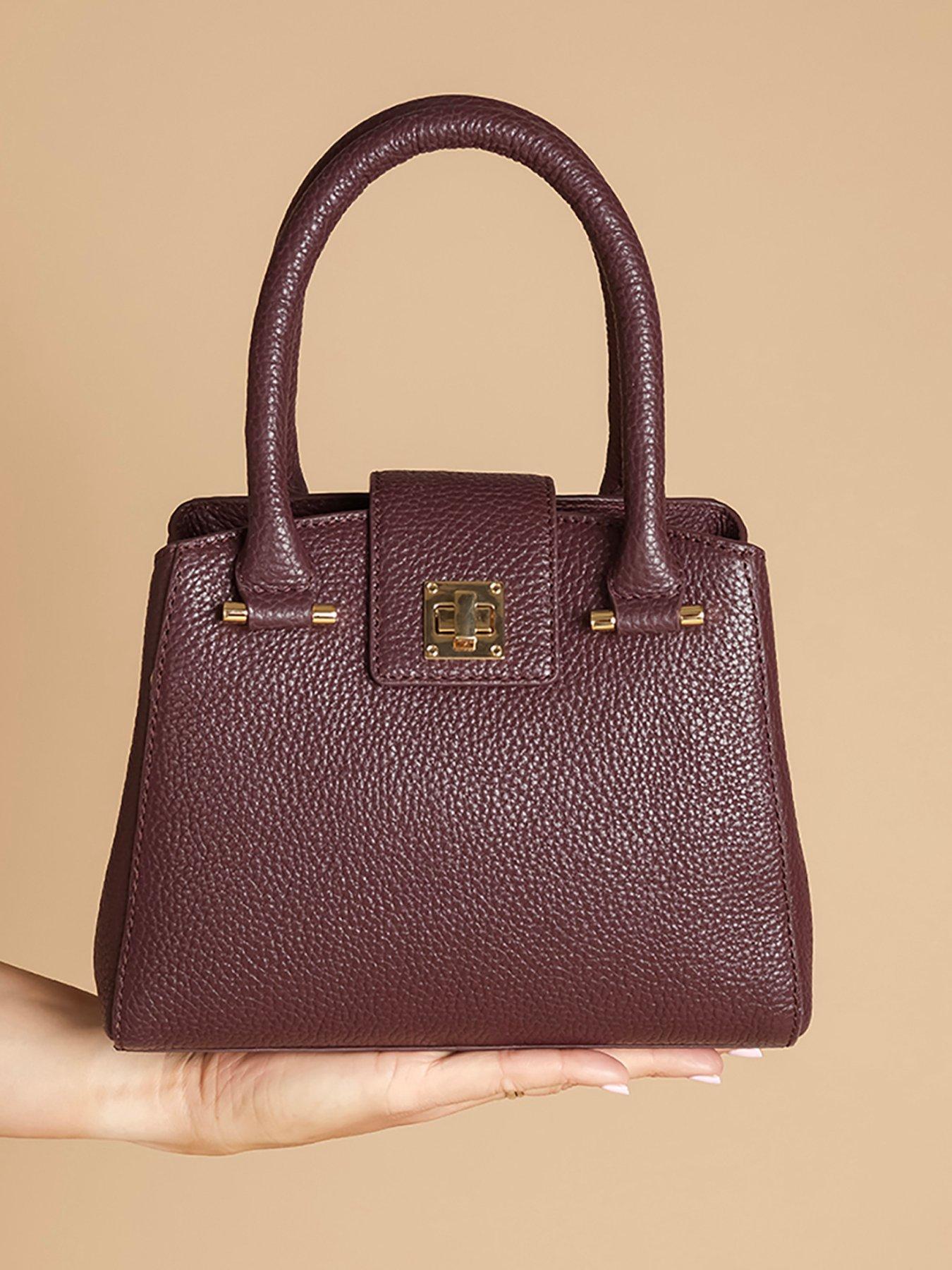 Image 2 of 4 of Jones The Bootmaker Whimsy Leather Shoulder Bag - Burgundy