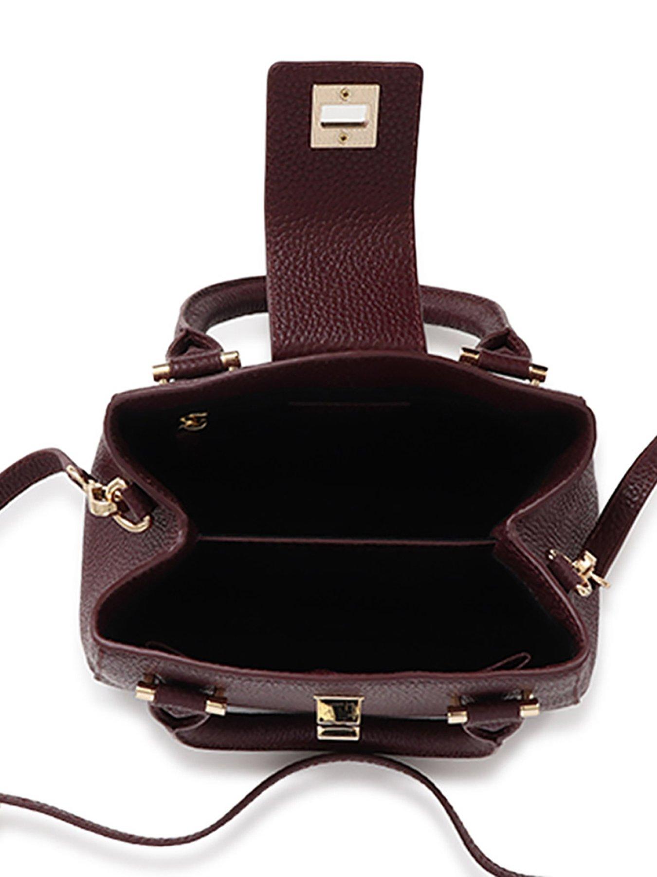 Image 4 of 4 of Jones The Bootmaker Whimsy Leather Shoulder Bag - Burgundy