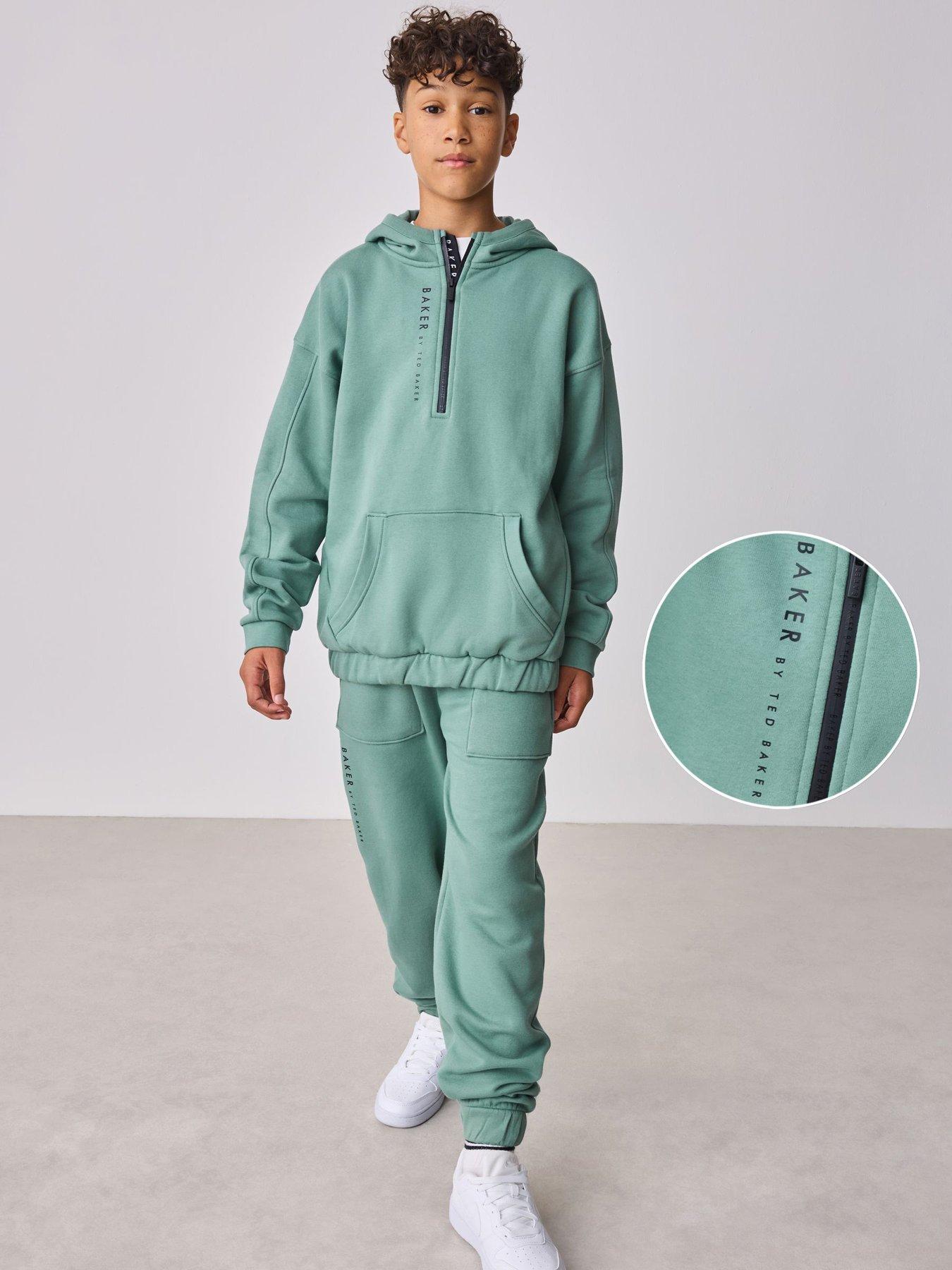 Ted Baker Older Boys Hoodie  &  Jogger Set - Green