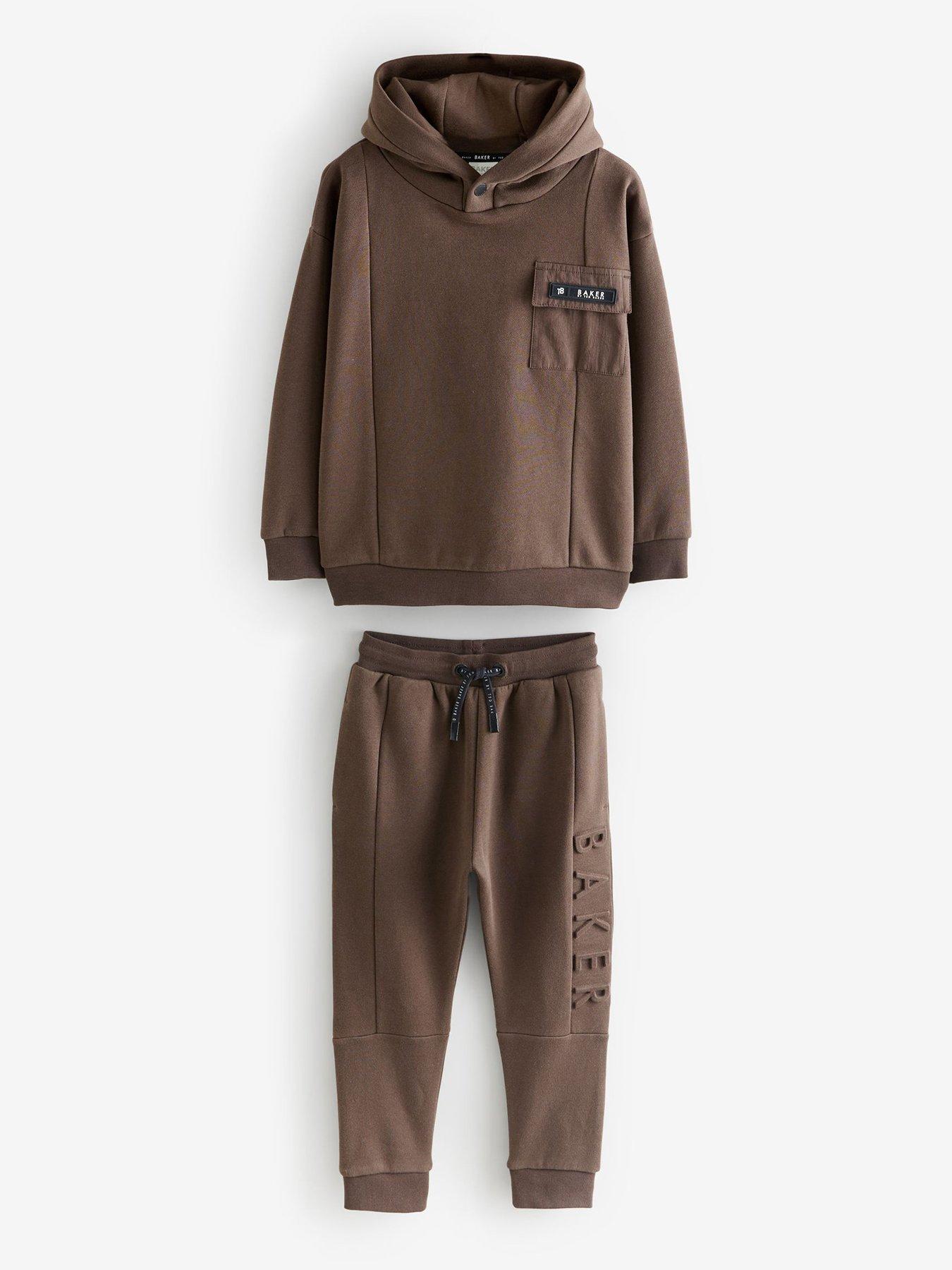 Image 1 of 5 of Ted Baker Older Boys Sweat Set - Brown