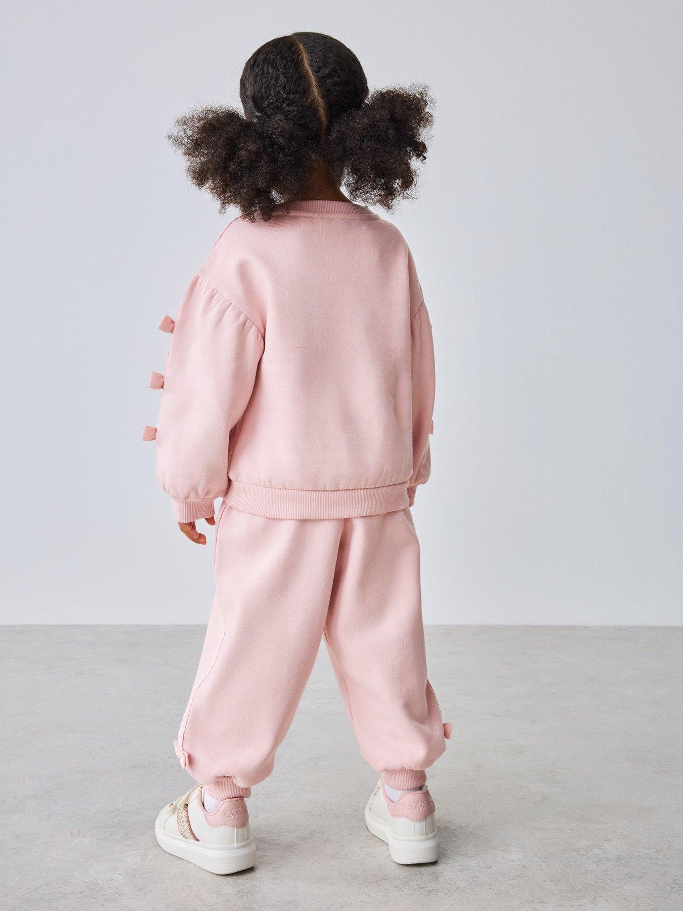 Image 2 of 6 of Ted Baker Younger Girls Bow Sweat Set - Pink