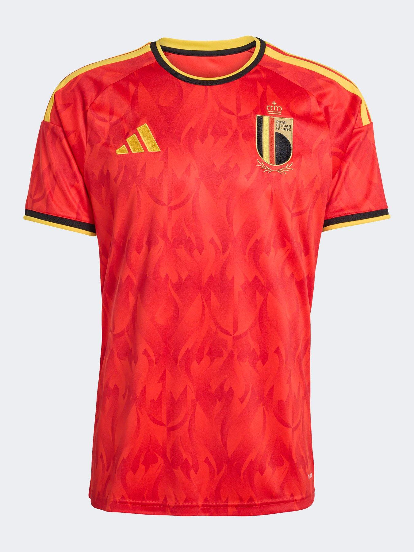 Image 1 of 2 of adidas Mens Belgium Replica 26 Home Football Shirt - Red