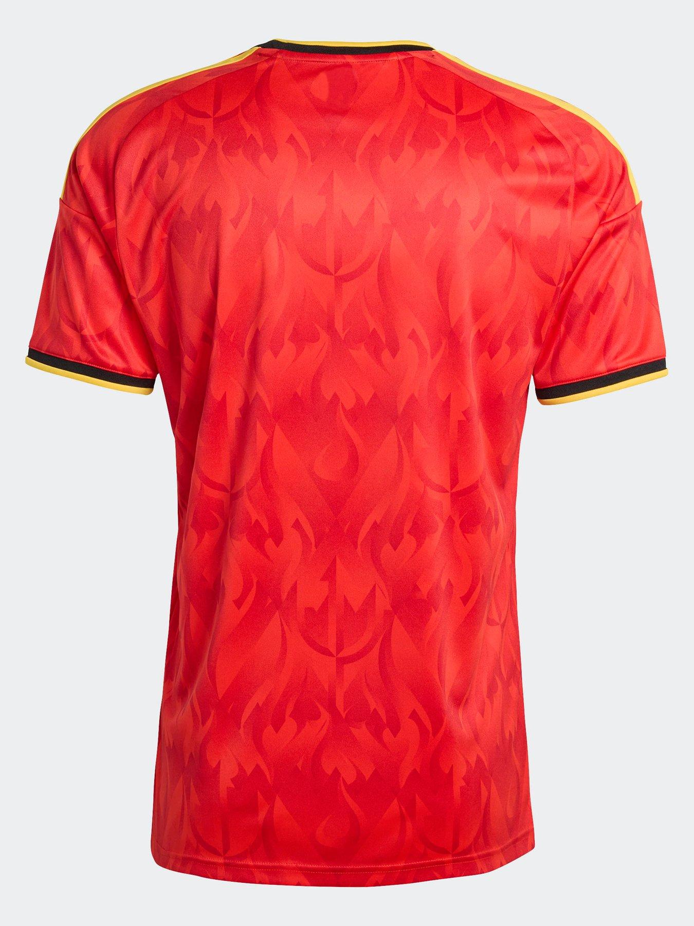 Image 2 of 2 of adidas Mens Belgium Replica 26 Home Football Shirt - Red