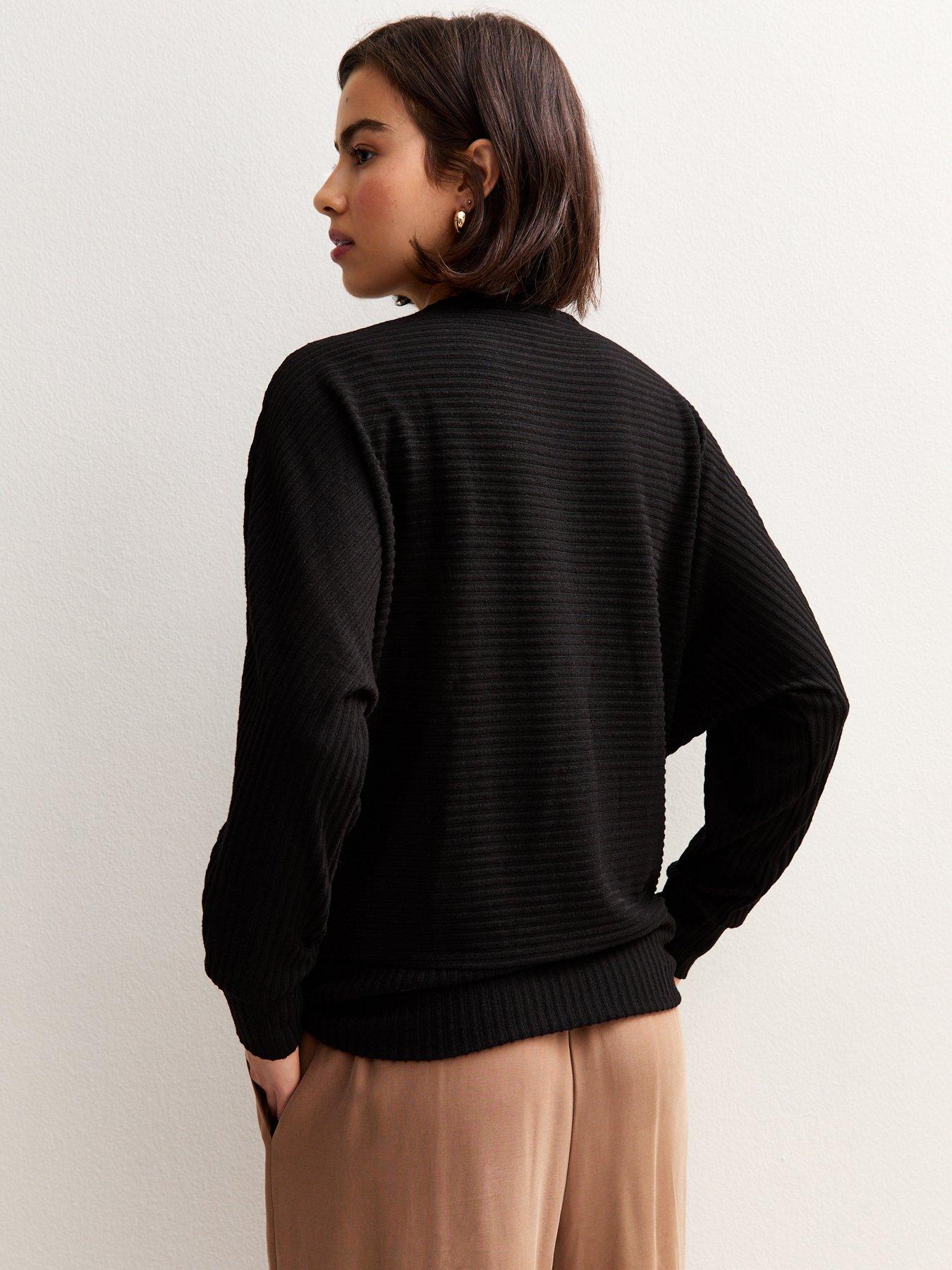 new-look-soft-touch-ribbed-batwing-sleeve-top-blackstillFront