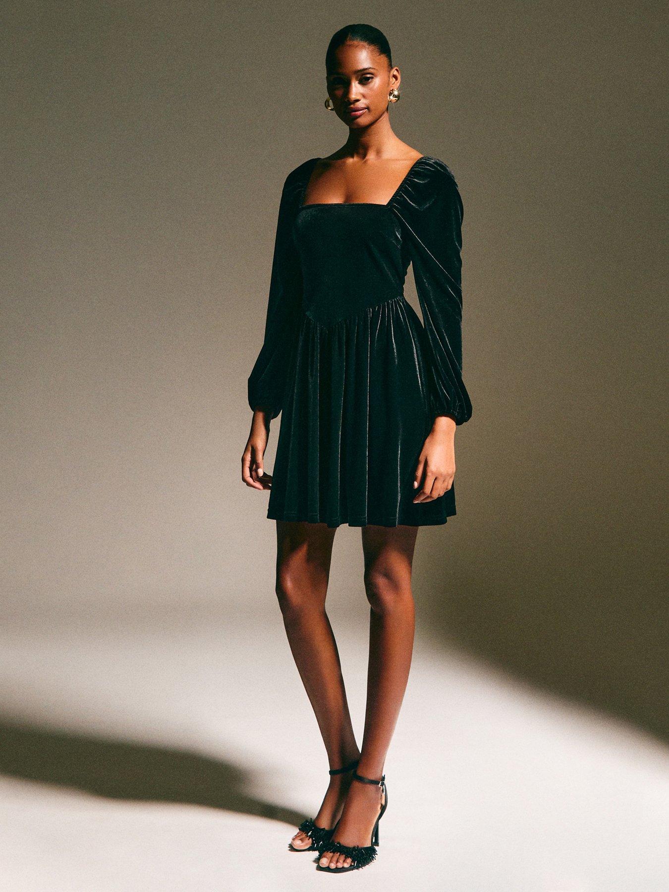 new-look-velvet-square-neck-mini-dress-blackback