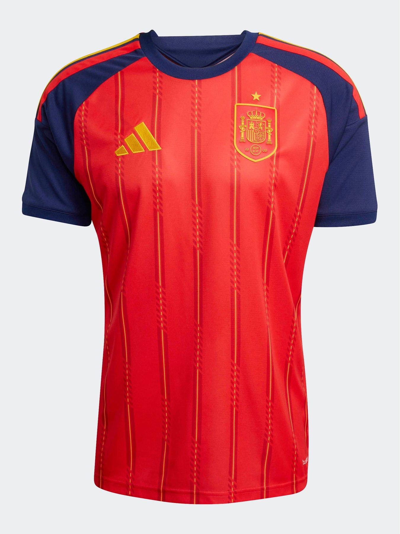 Image 1 of 2 of adidas Mens Spain Replica 26 Home Football Shirt - Red