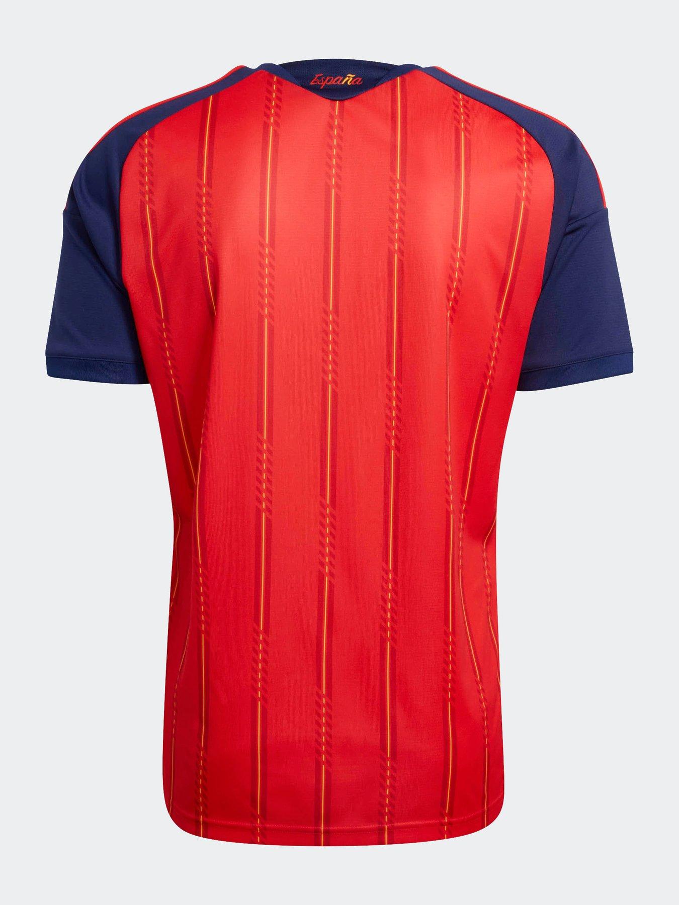 Image 2 of 2 of adidas Mens Spain Replica 26 Home Football Shirt - Red