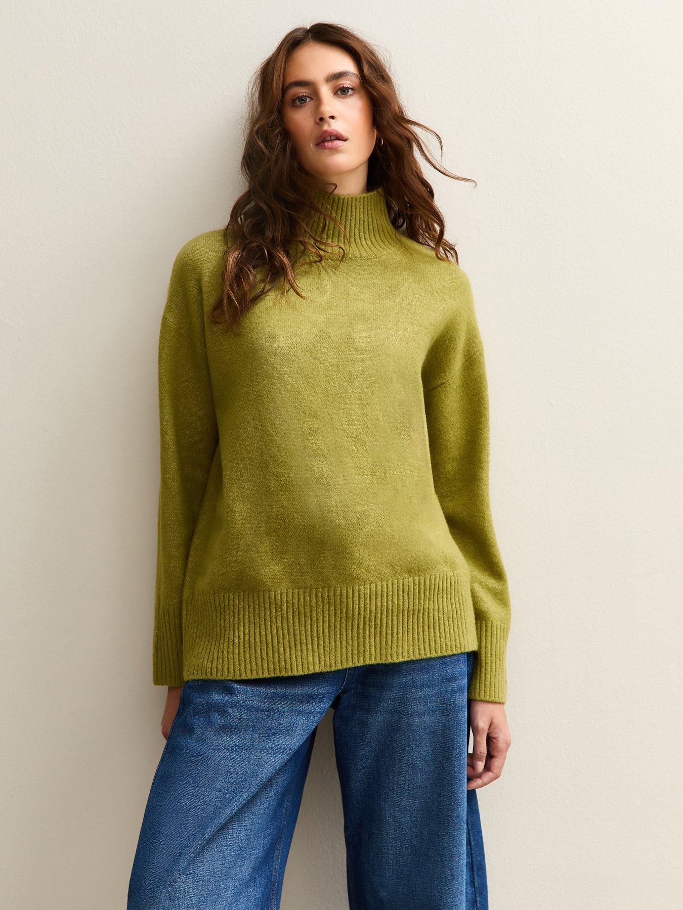 new-look-green-oversized-high-jumper