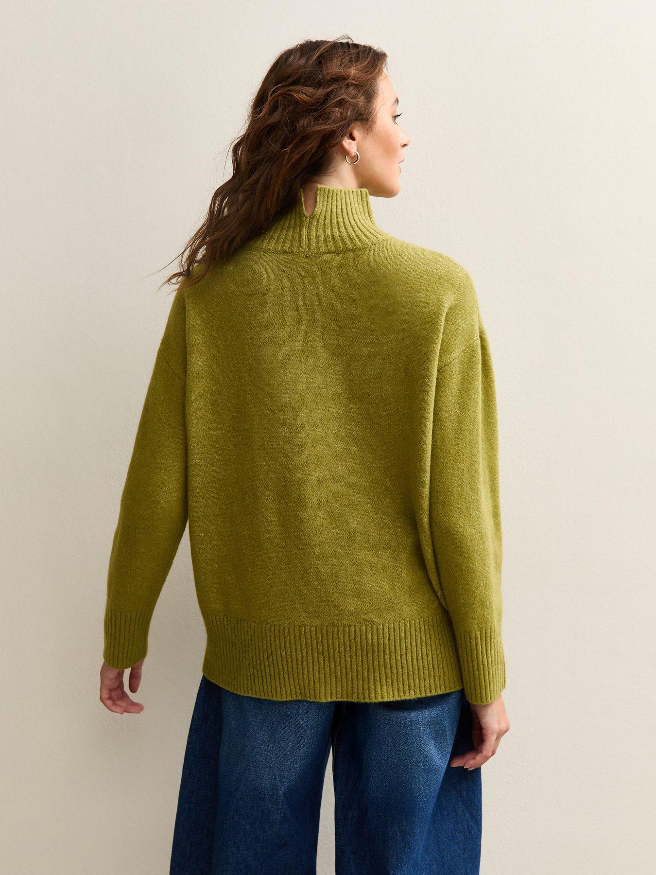 new-look-green-oversized-high-jumperstillFront