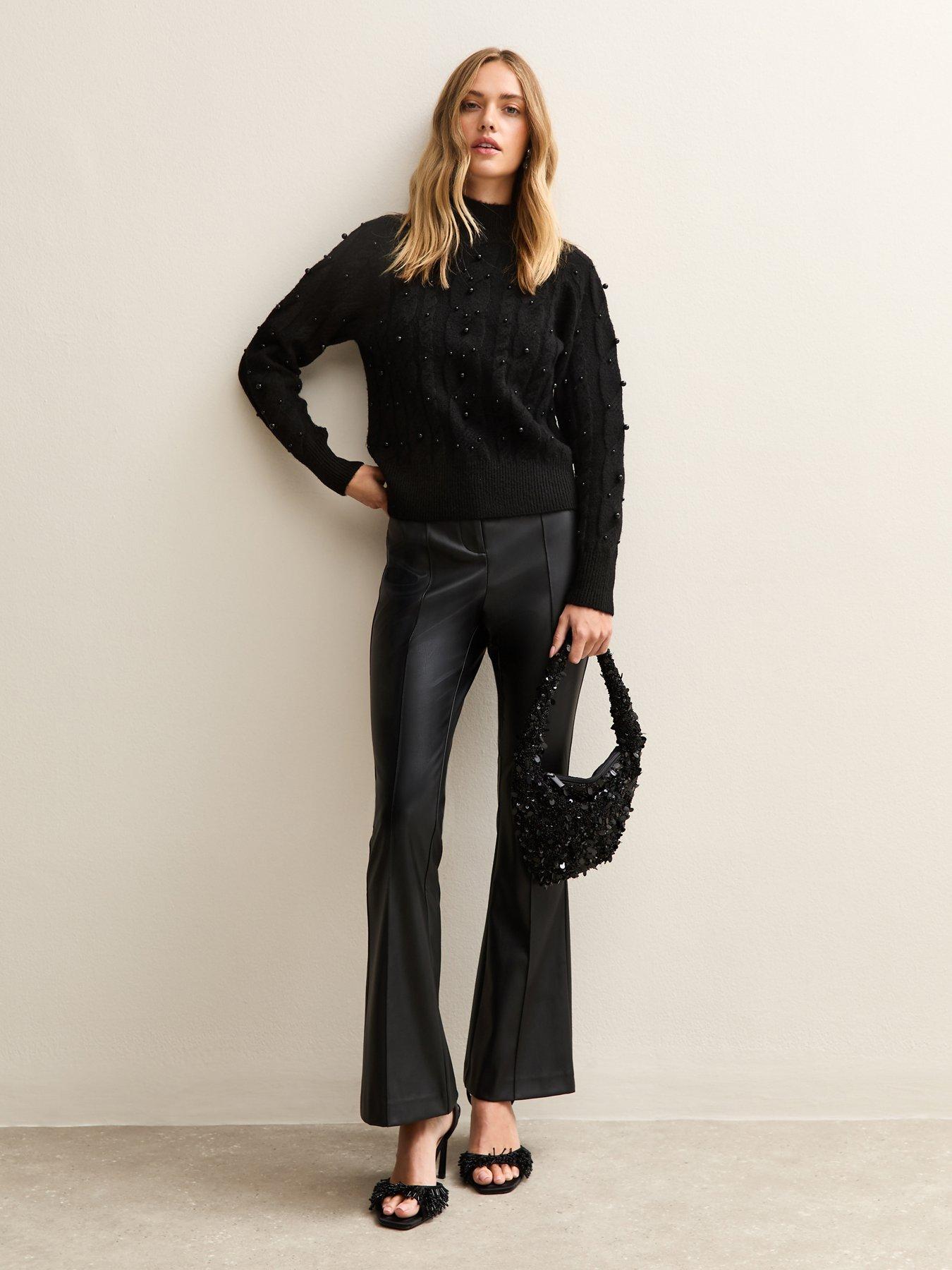 new-look-black-cable-knit-bead-embellished-jumperback
