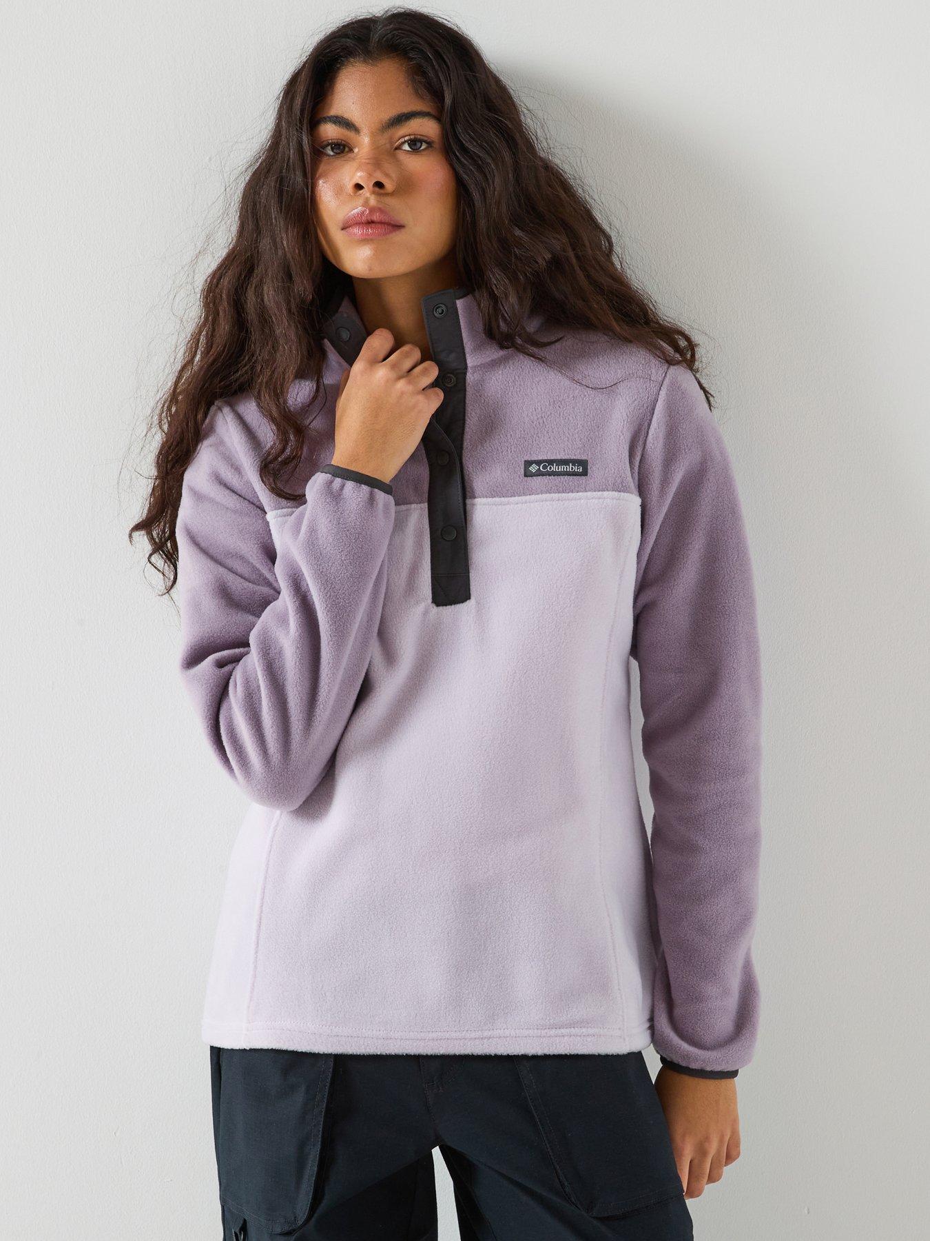 Columbia Womens Benton Springs 1/2 Snap Fleece - Purple