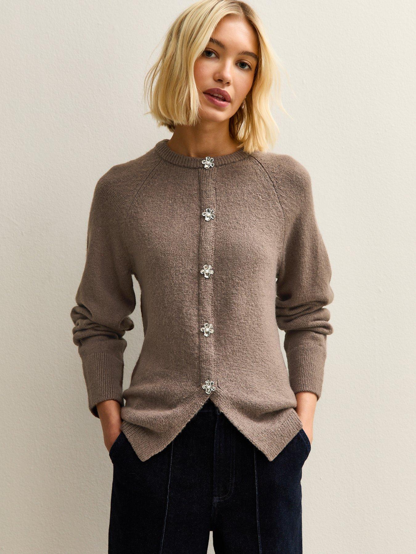 new-look-flower-appliqueacute-jumper-brown