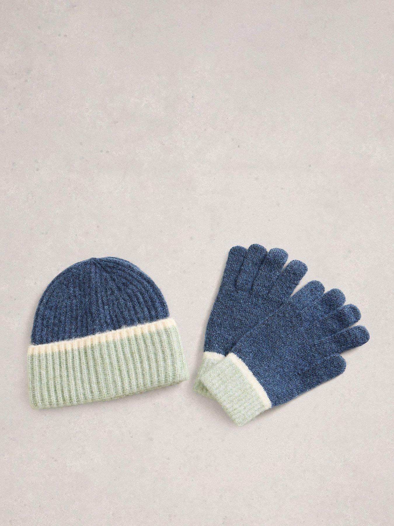 Image 1 of 4 of White Stuff Hat and Glove Gift Box - Blue