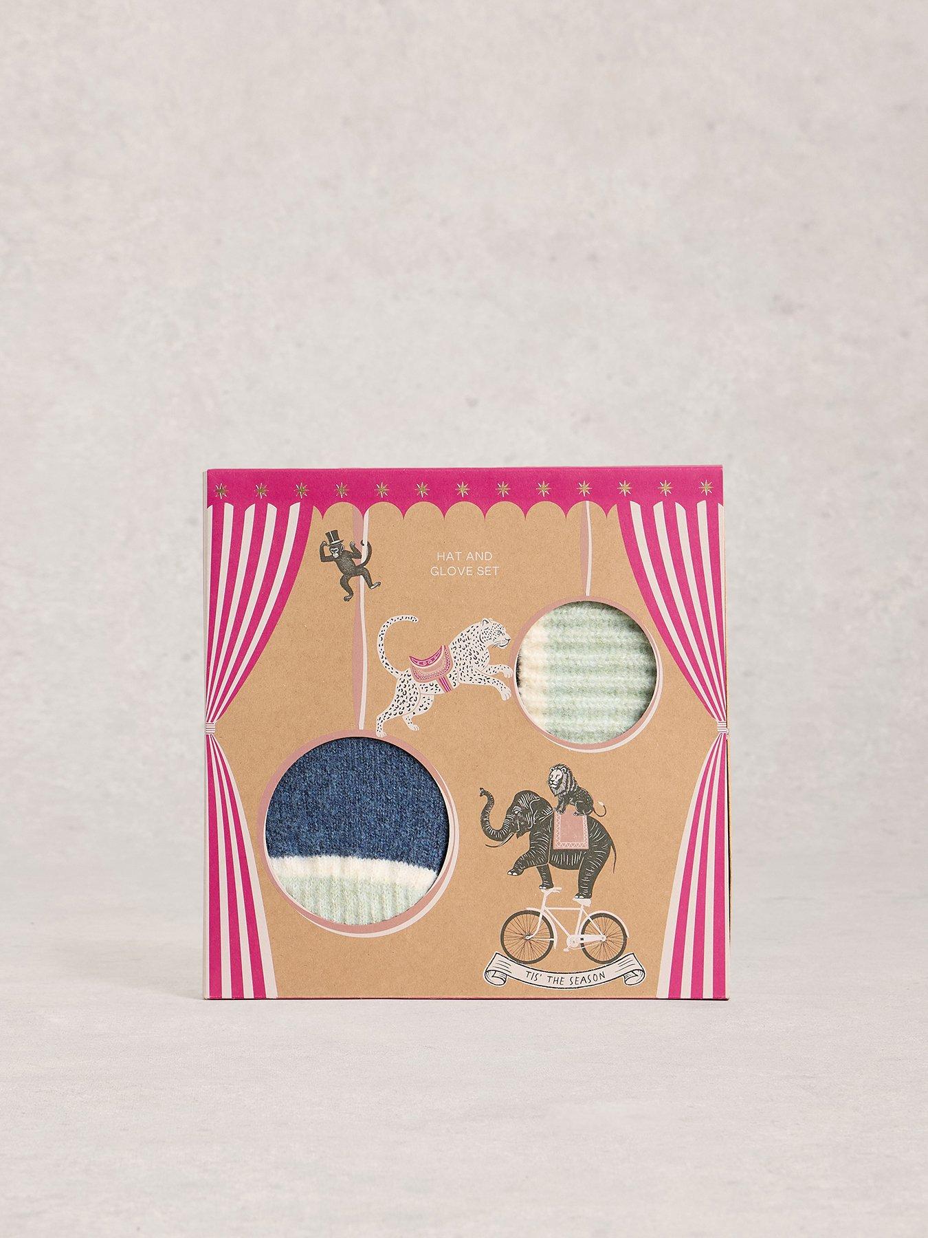 Image 3 of 4 of White Stuff Hat and Glove Gift Box - Blue