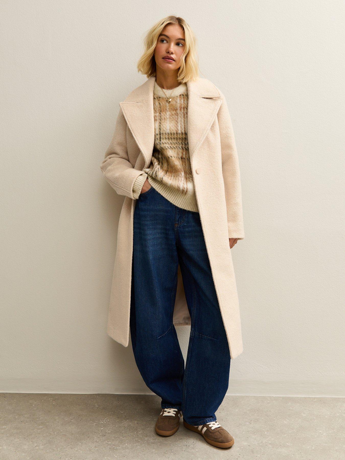 new-look-cream-textured-single-breasted-coat