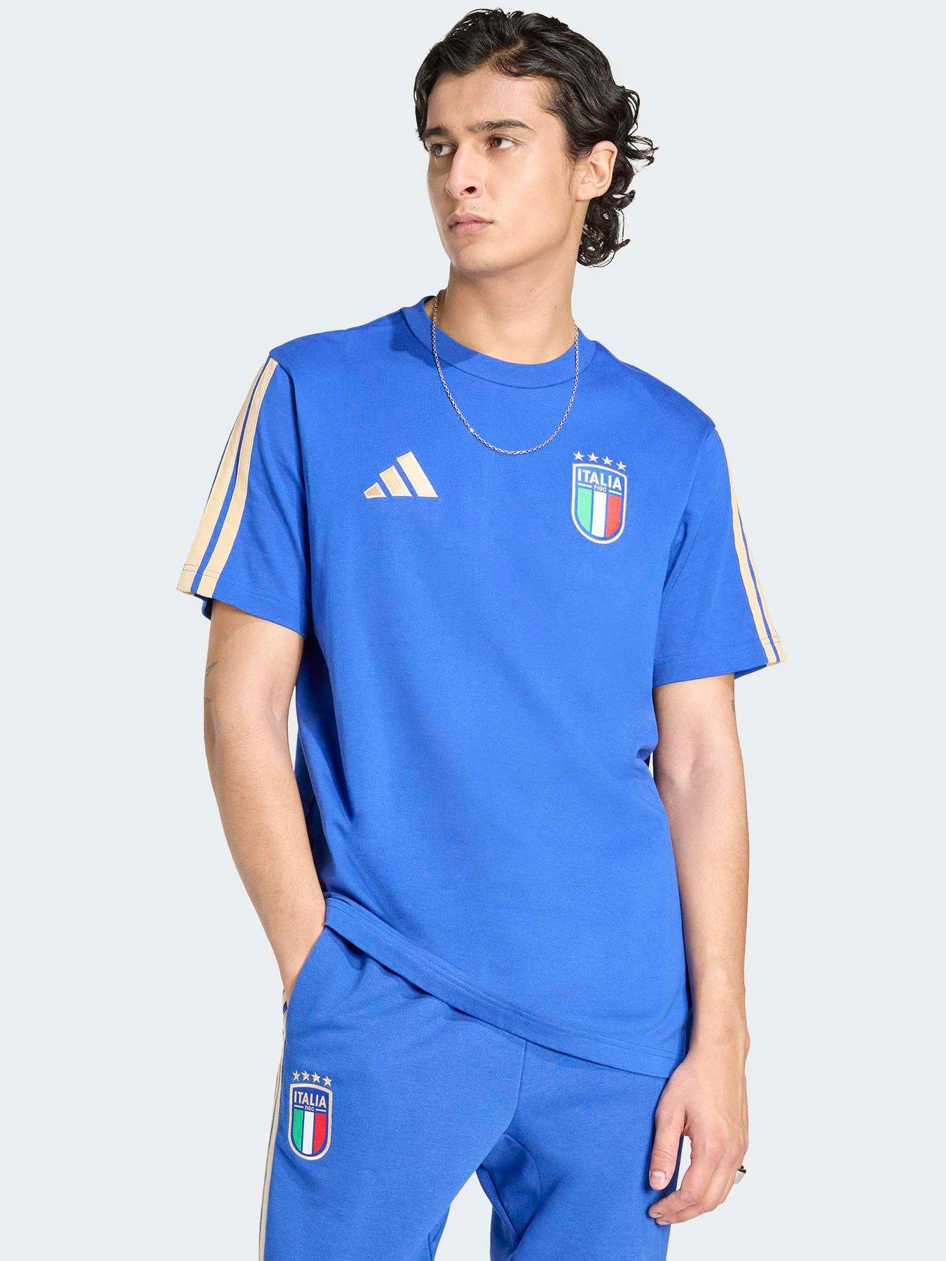 adidas Mens Italy DNA T-Shirt - Blue