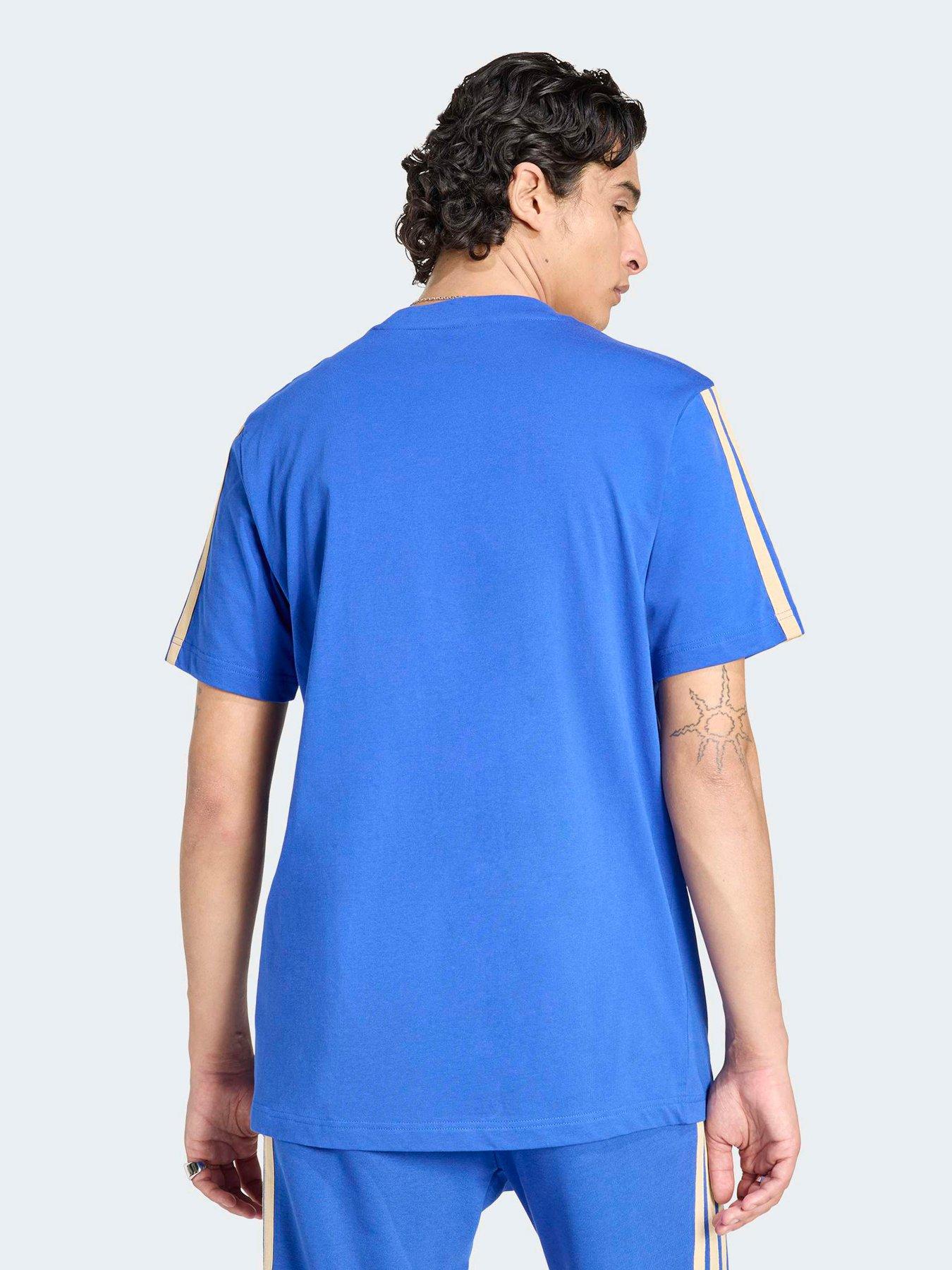 Image 2 of 5 of adidas Mens Italy DNA T-Shirt - Blue