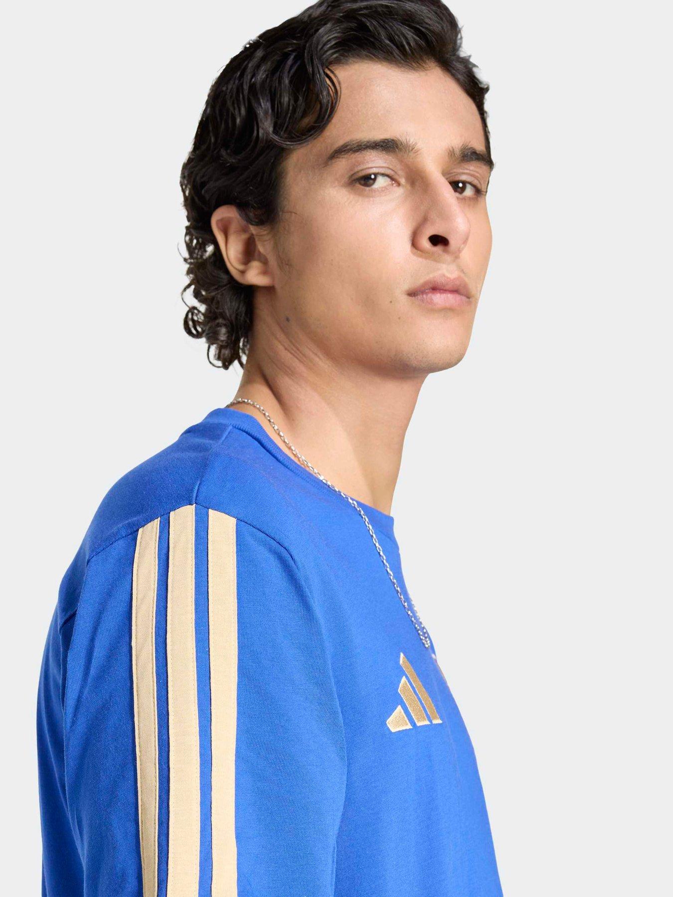 Image 5 of 5 of adidas Mens Italy DNA T-Shirt - Blue
