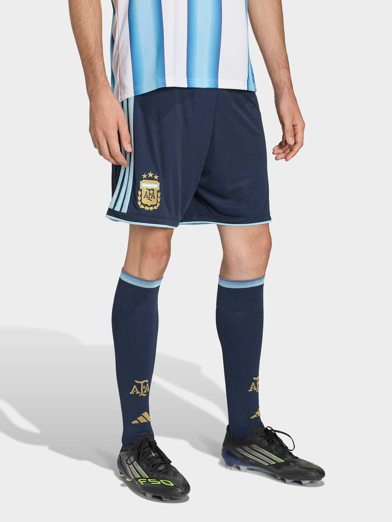 Adidas Mens Argentina Replica 26 Home Football Shorts - Navy in Ntnavy/Iceblu