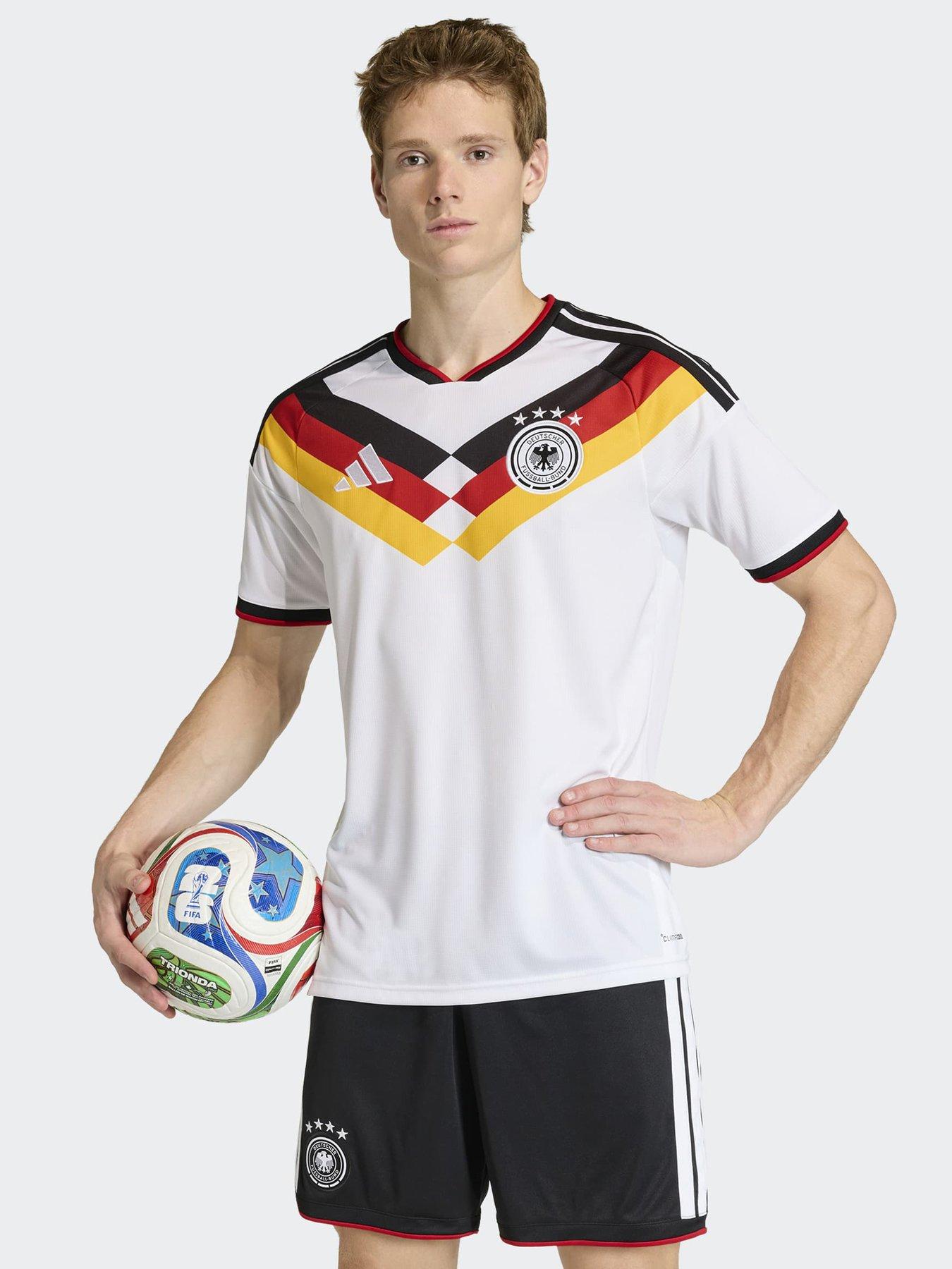 Image 1 of 6 of adidas Mens Germany Replica 26 Home Football Shirt - White