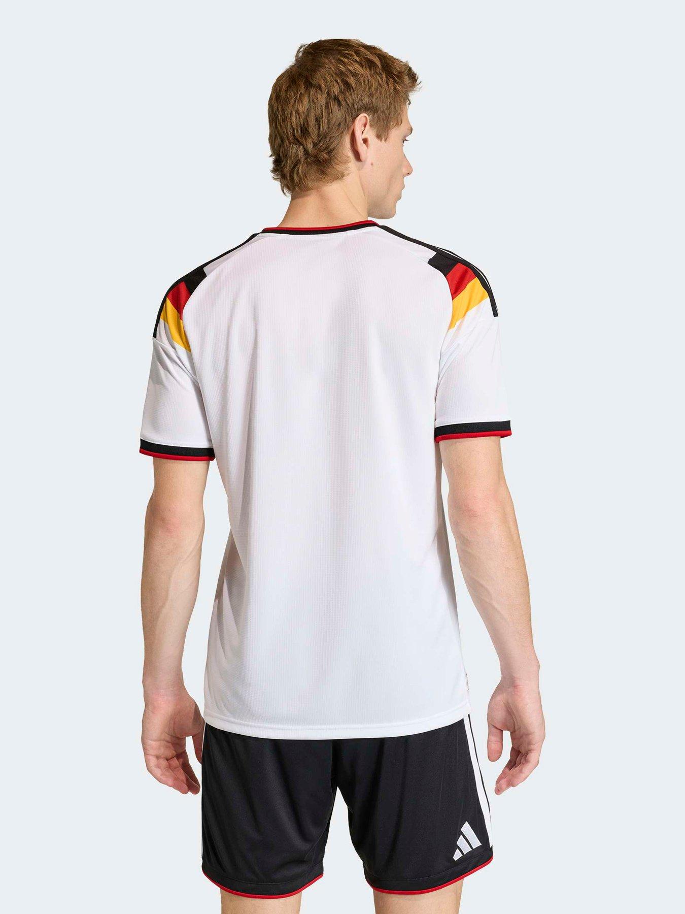 Image 2 of 6 of adidas Mens Germany Replica 26 Home Football Shirt - White