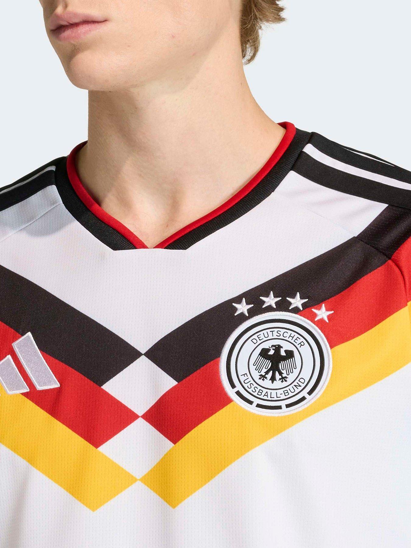 Image 3 of 6 of adidas Mens Germany Replica 26 Home Football Shirt - White