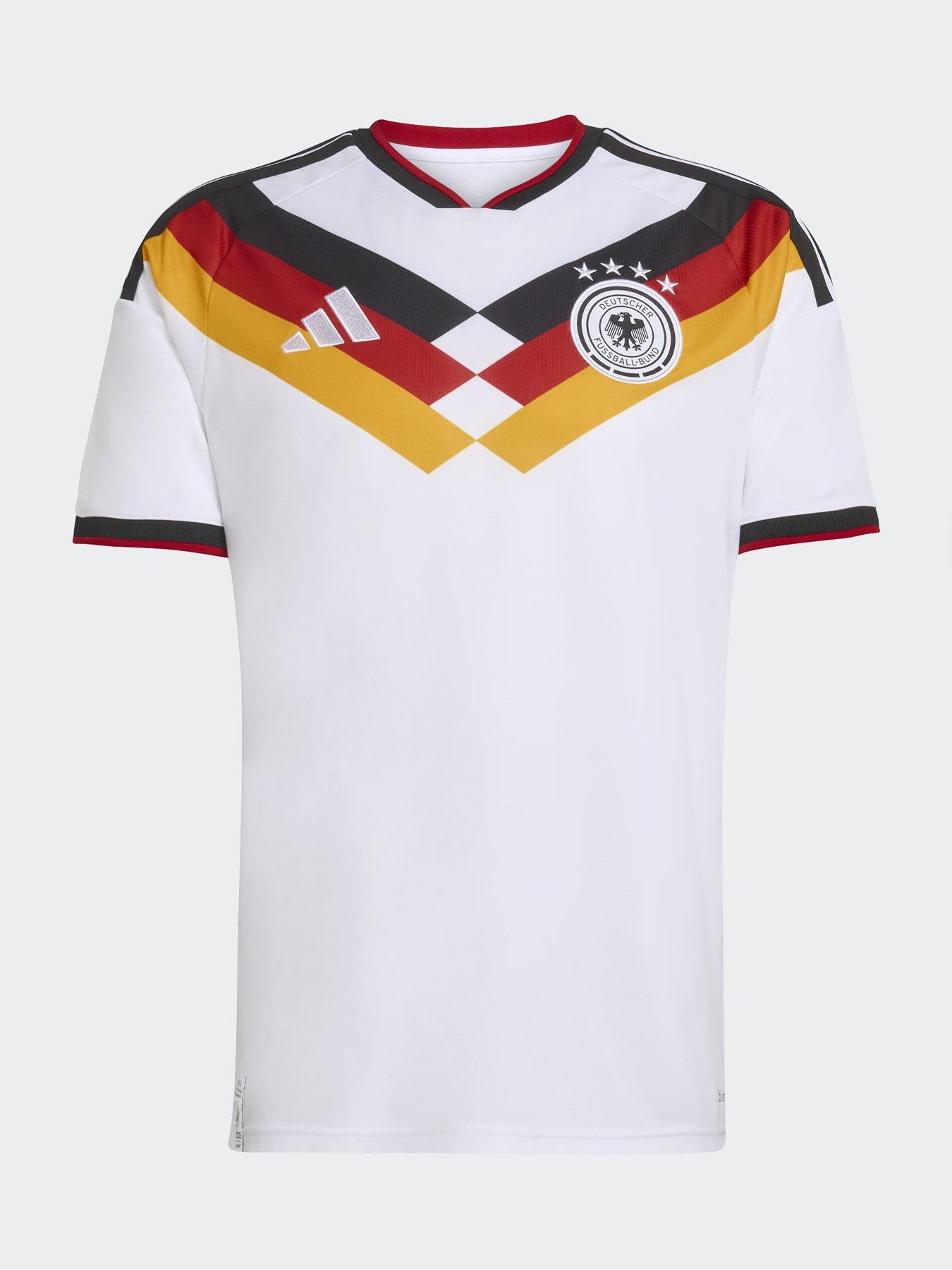 Image 5 of 6 of adidas Mens Germany Replica 26 Home Football Shirt - White
