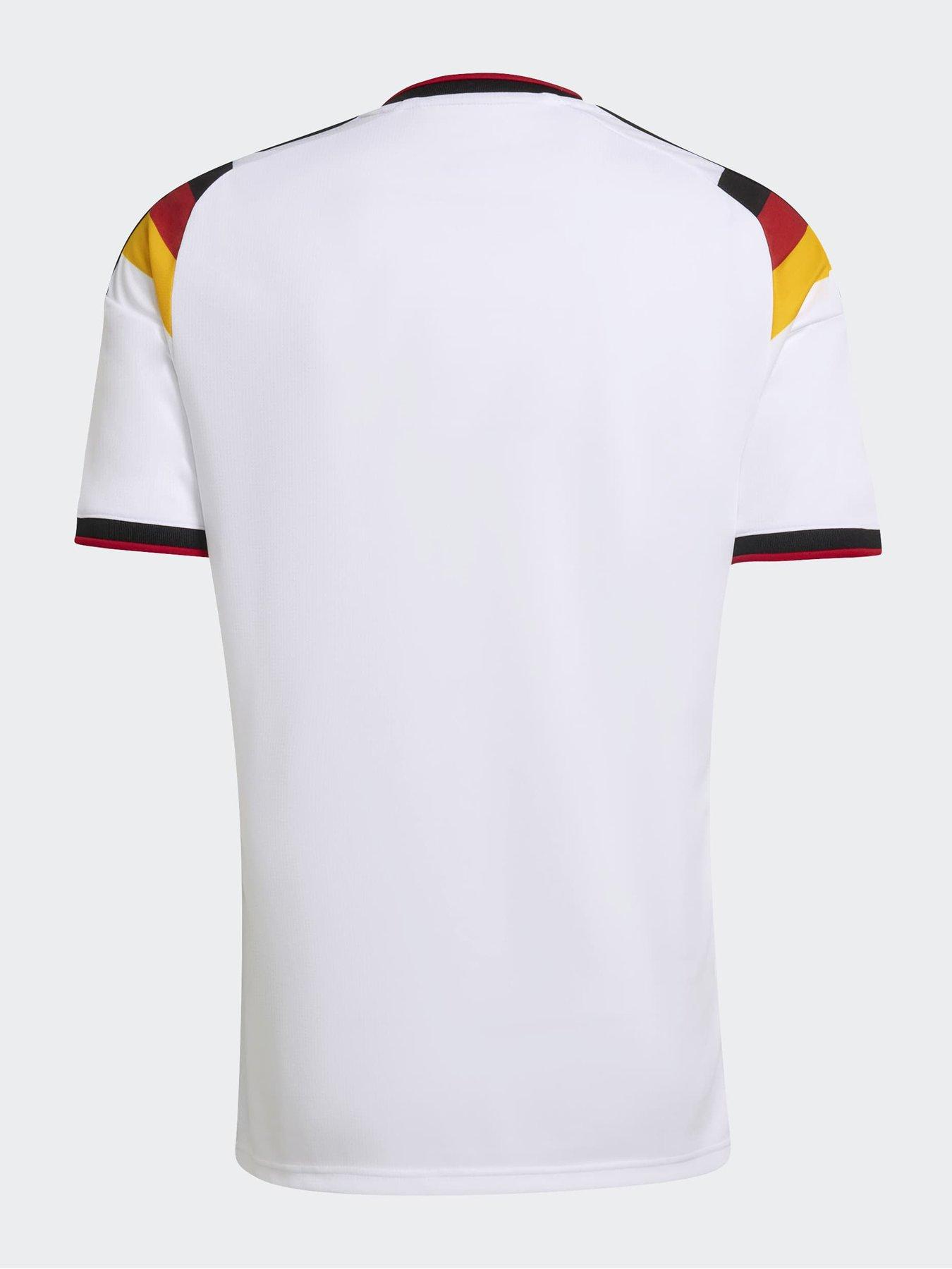 Image 6 of 6 of adidas Mens Germany Replica 26 Home Football Shirt - White