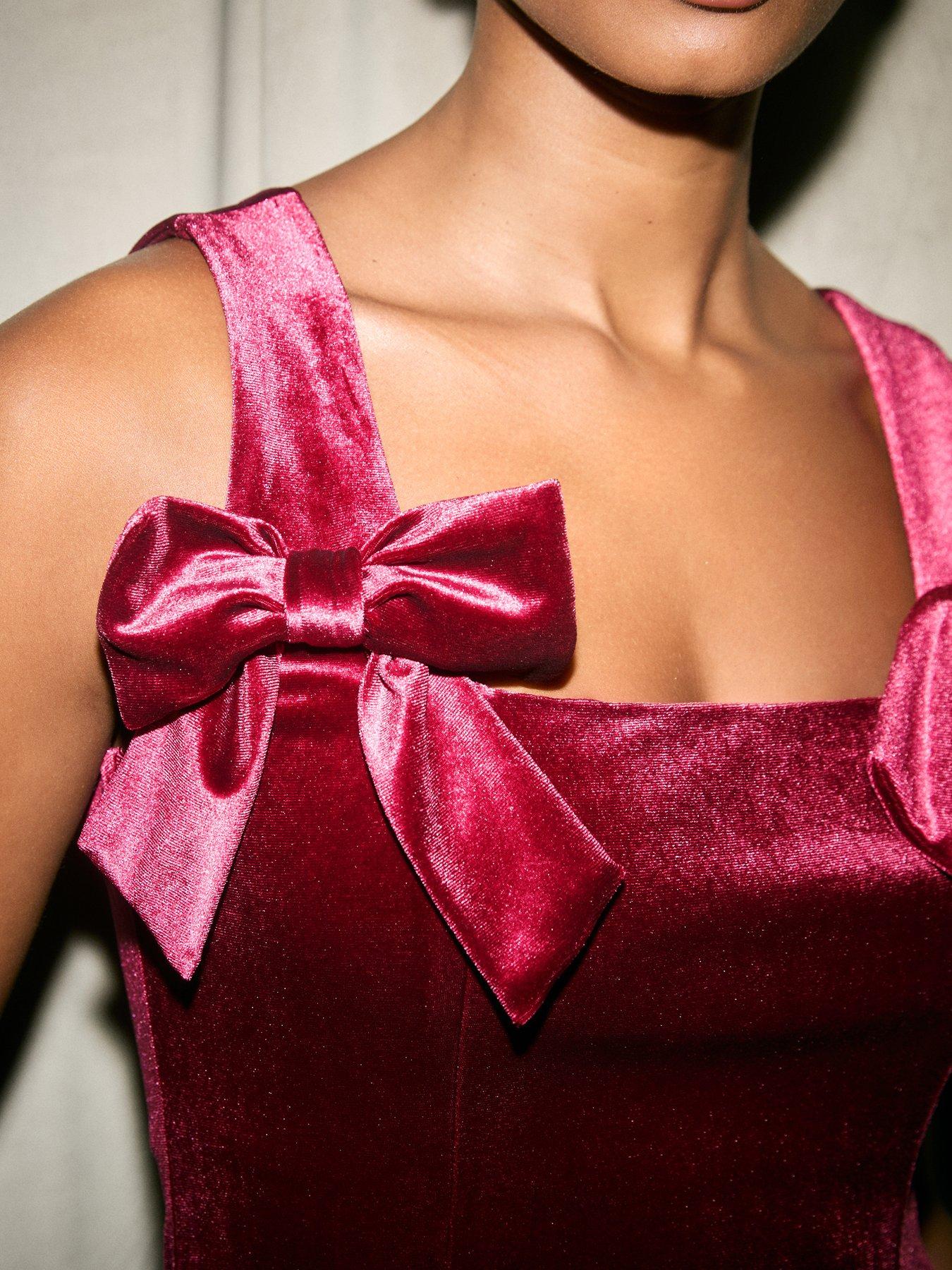 new-look-velvet-bow-mini-dress-reddetail