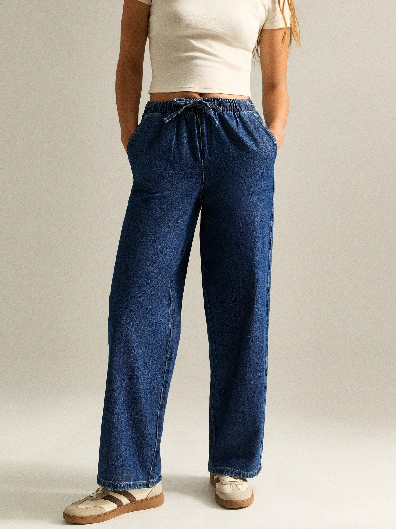 new-look-blue-denim-wide-leg-drawstring-waist-jeans
