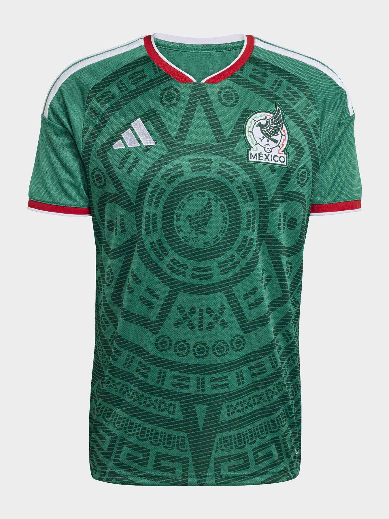 Image 1 of 2 of adidas Mens Mexico Replica 26 Home Football Shirt - Green