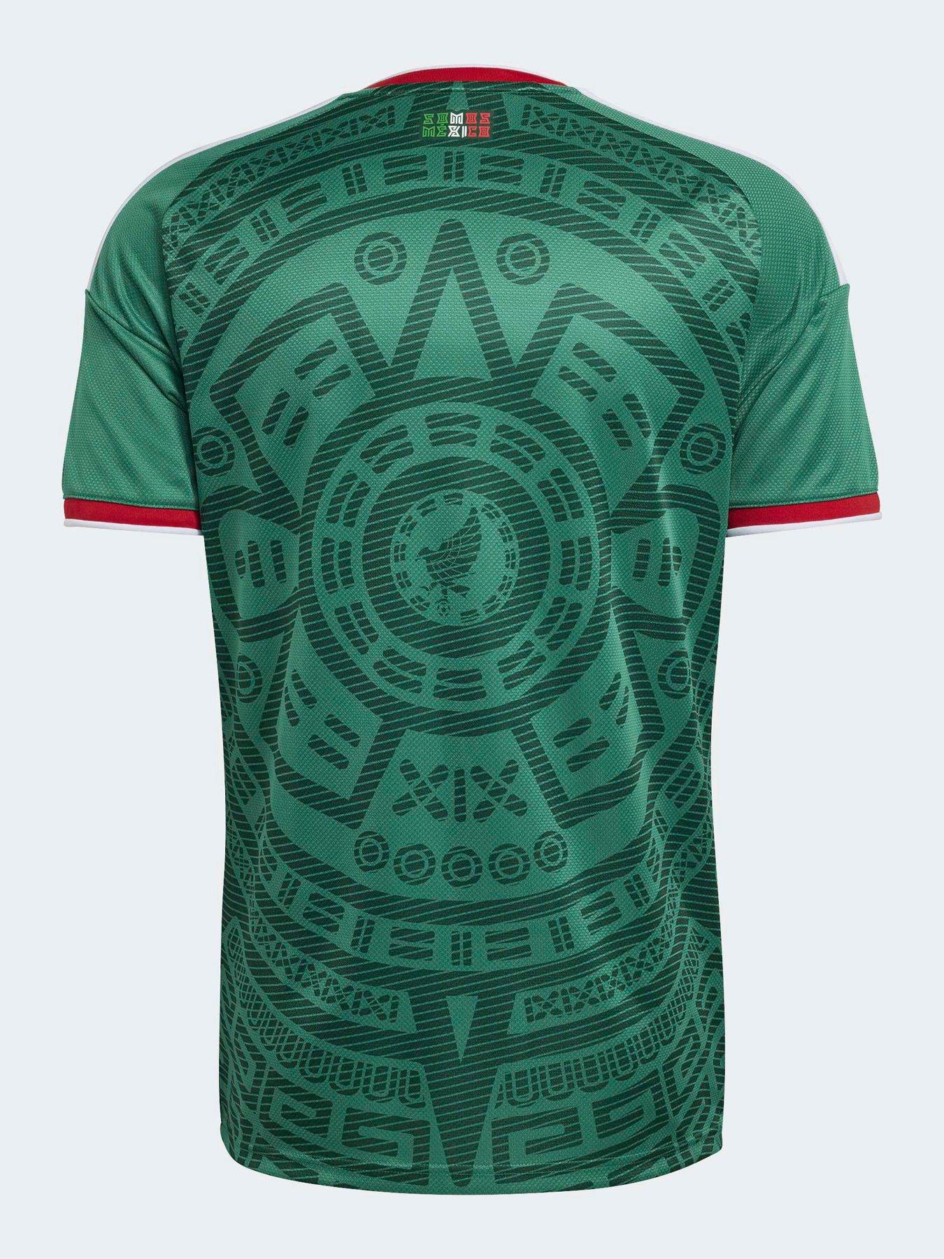 Image 2 of 2 of adidas Mens Mexico Replica 26 Home Football Shirt - Green